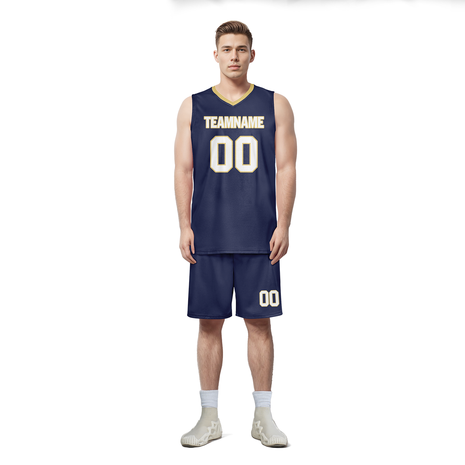 Custom Deep Blue Classic Style Basketball Jersey BBJ01 - High-Performance Sports Uniform for Men & Women - Perfect for Games, Training, and Team Events
