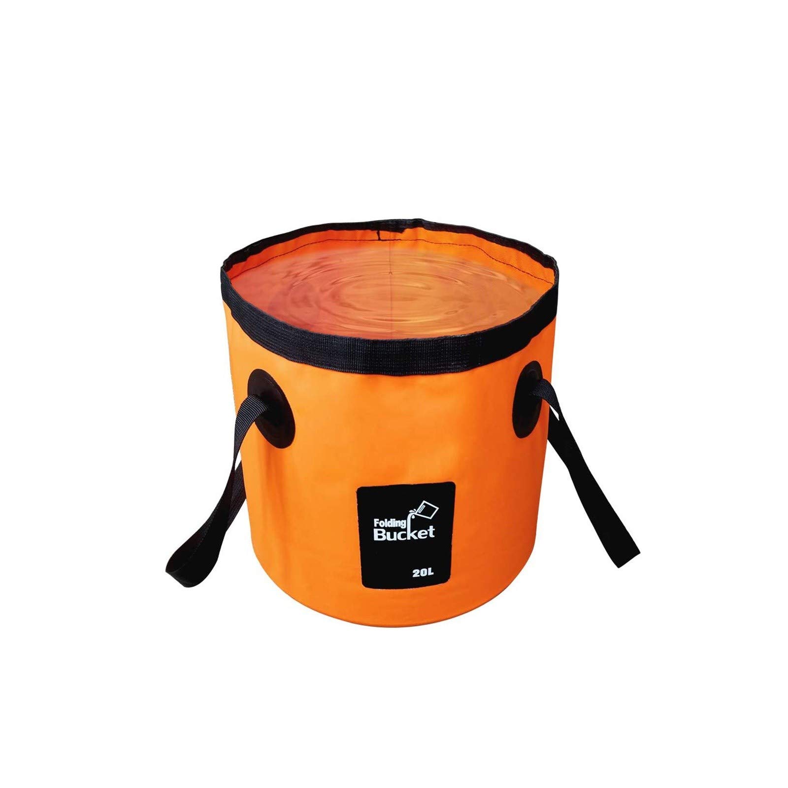Collapsible Multi-Function Fishing Bucket - Portable Orange Gear for Fishing, Hiking & Gardening - Lightweight Foldable Storage Solution for Outdoor Adventures & Home Use (One Size)