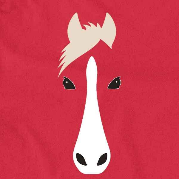 Pop Threads Horse Animal Face Cute Funny Graphic T-Shirt for Men - Trendy Casual Wear for Outings & Everyday Comfort