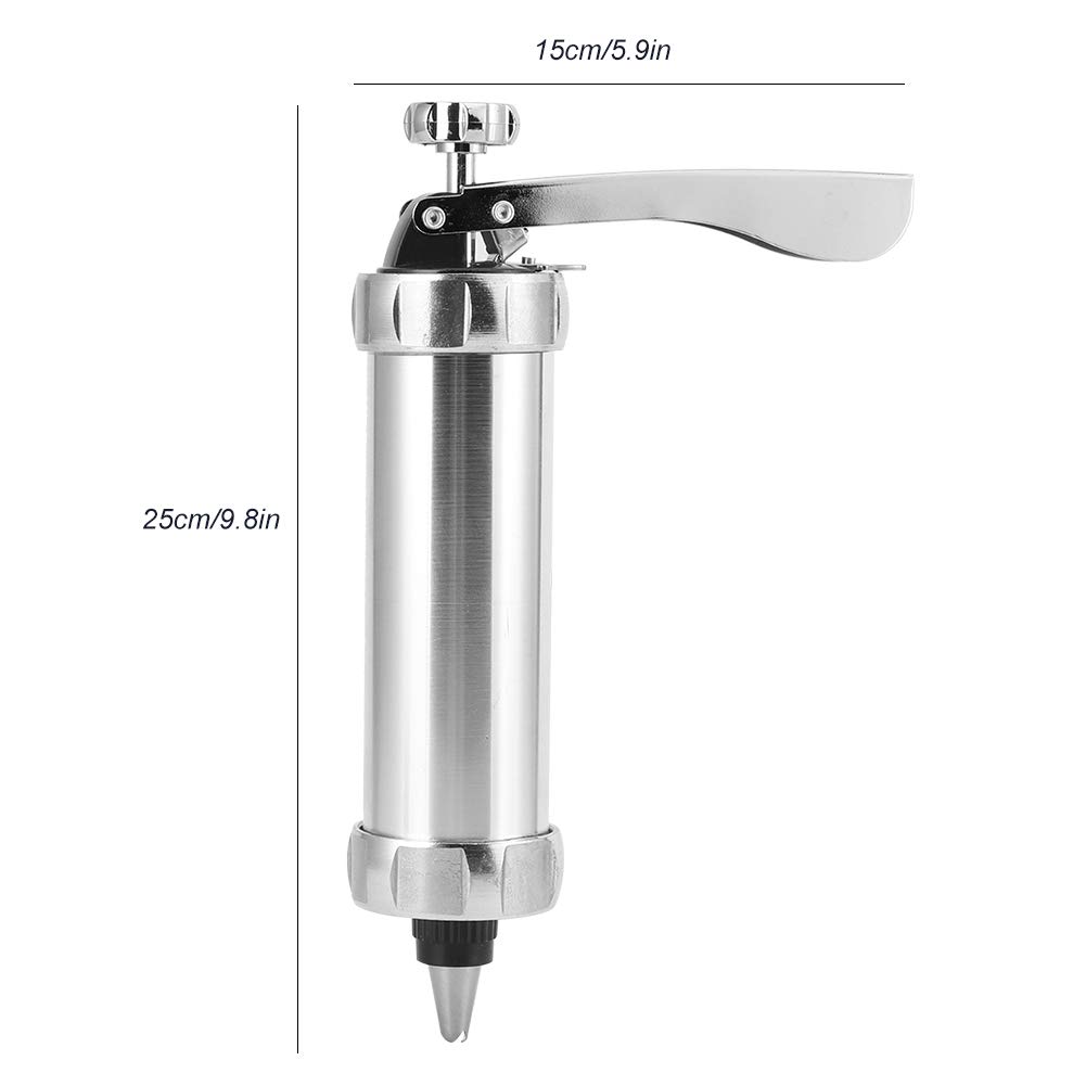 Aluminum Alloy Cookie Press Kit - Stainless Steel Discs & Storage Case Included | Professional Biscuit Maker for Baking, Cake Decorating & Pastry Piping | Perfect for Home Bakers, DIY Cookie Making & Holiday Gift Baking