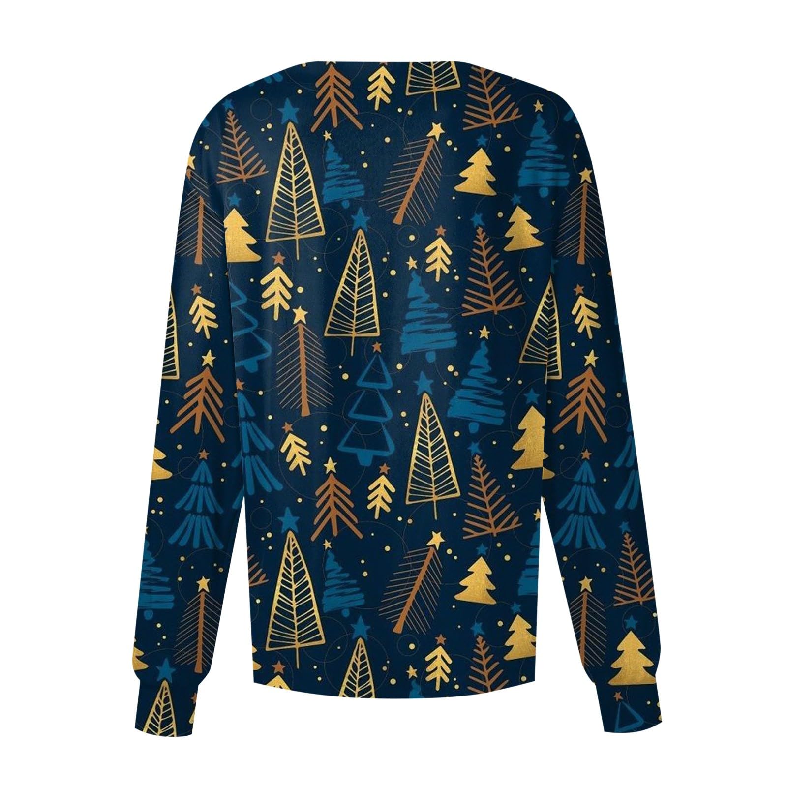 **Plus Size Christmas Scrub Jacket for Women - Holiday Crewneck Long Sleeve Workwear with Pocket - Perfect for Nurses, Doctors & Healthcare Professionals During Festive Season**