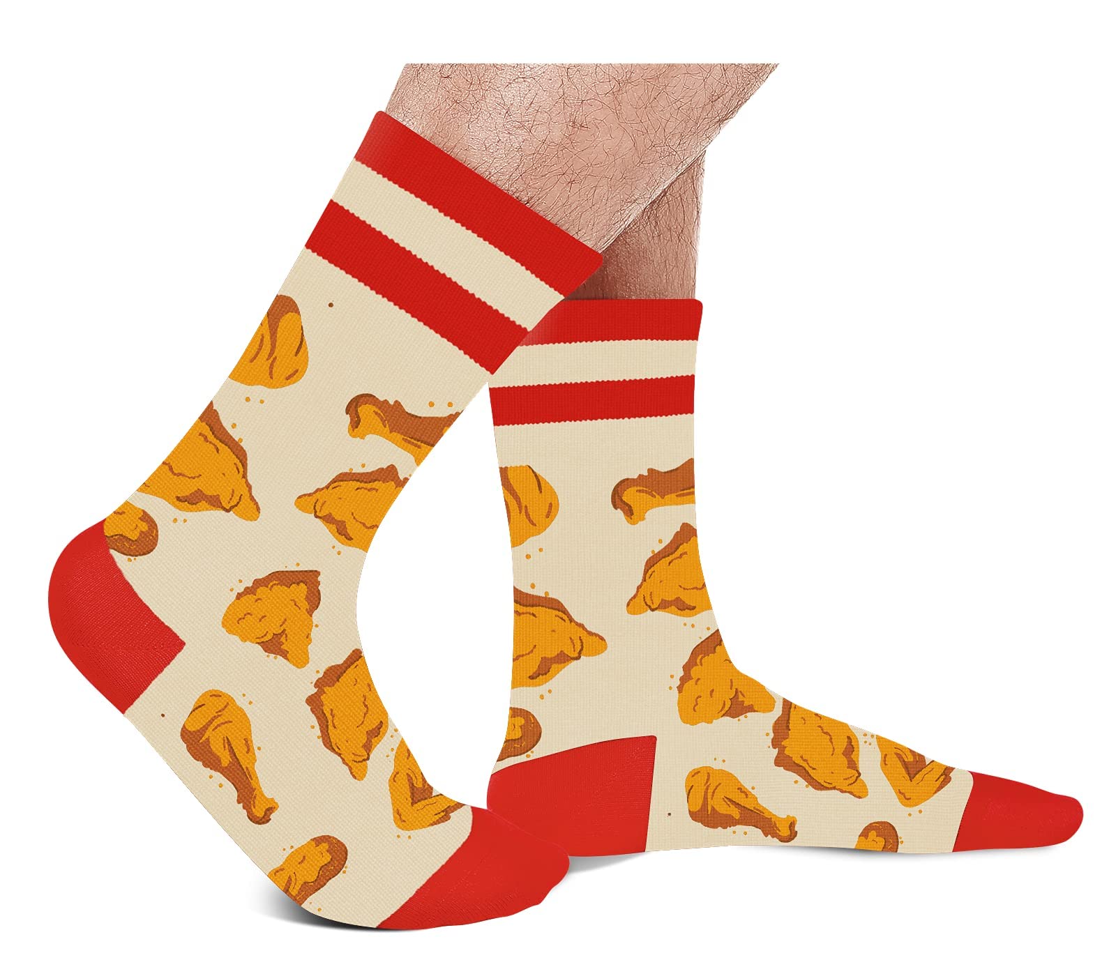 AGRIMONY Funny 3D Printed Socks for Men & Women - Novelty Dress Socks with Food Patterns - Perfect Gift for Teens & Adults - Great for Parties, Cosplay & Everyday Wear