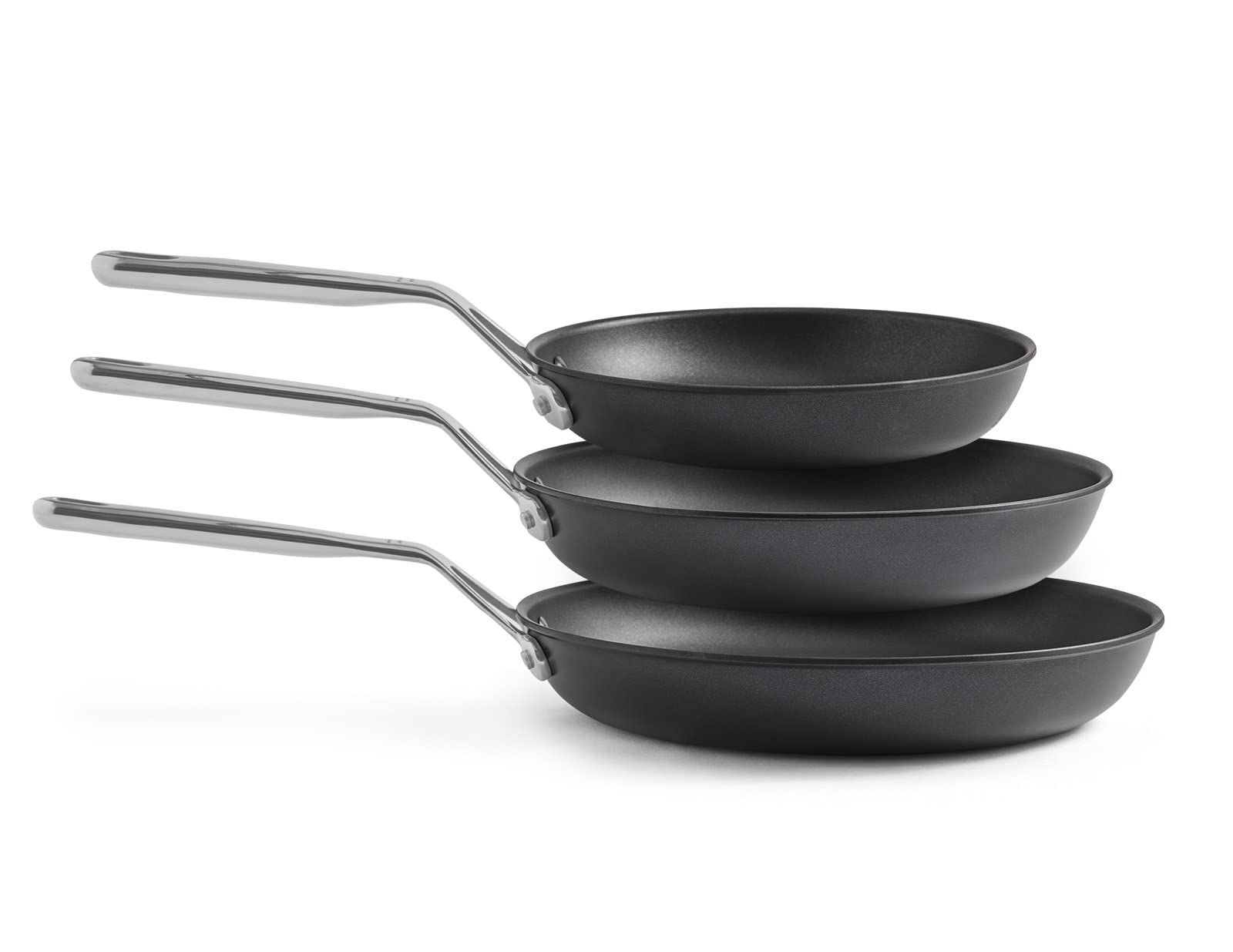 Premium Misen Nonstick Frying Pan Set - 8, 10 & 12 Inch Non-Stick Skillets for Eggs, Omelets, Pancakes & More - PFOA-Free Ceramic Coated Cookware - Perfect for Home Kitchen, Camping & RV Cooking