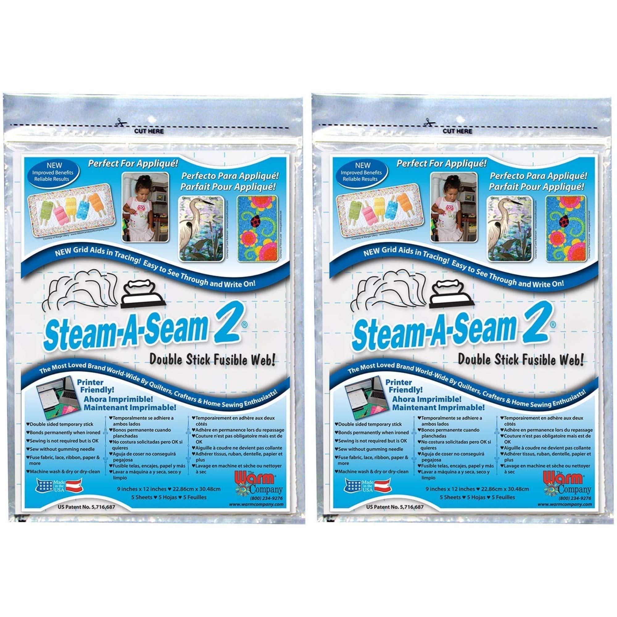 6-Pack Double Stick Fusible Web Sheets 9