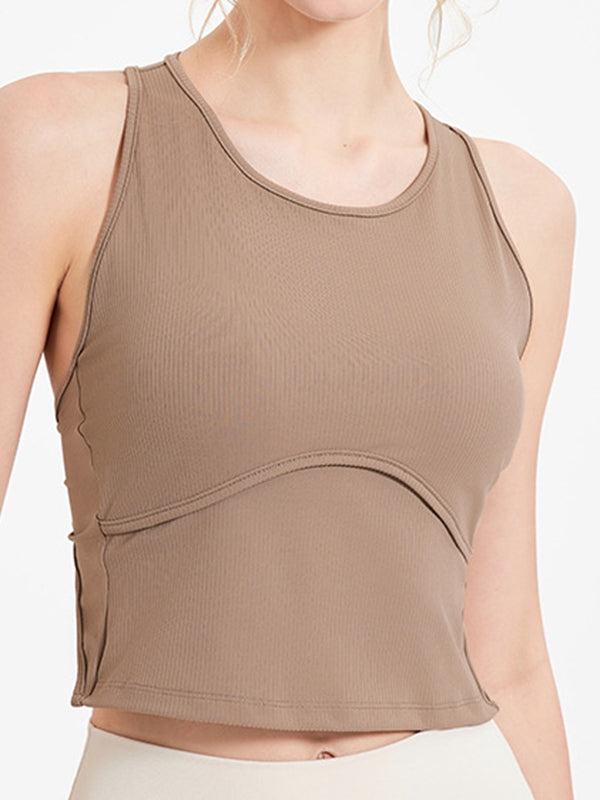 ZASUWA Women's U Neck Backless Metal Tank Top - Sexy Sleeveless Blouse for Night Out, Club, Party, and Casual Wear