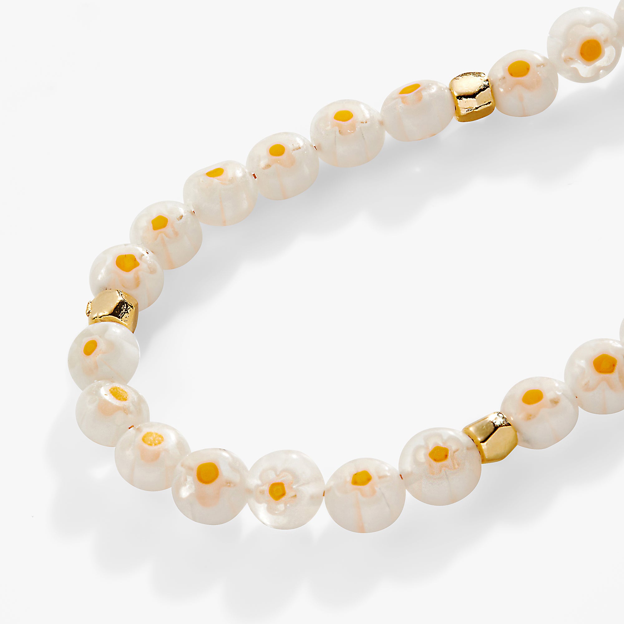 Adjustable Daisy Beaded Necklace for Women - Floral Bohemian Style Jewelry - Perfect for Summer Outfits, Weddings & Beach Vacations