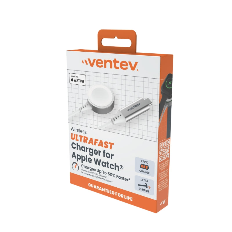 Ventev USB C to USB A Cable 1M White - Fast Charging & Data Sync for iPhone, Android, MacBook, iPad - Perfect for Home, Office & Travel Charging