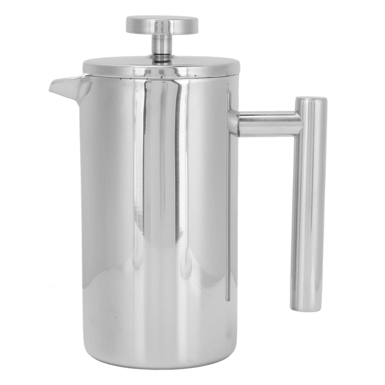 Premium Stainless Steel French Press Coffee Maker - Double Wall Insulated for Heat Retention, Includes Extra Filters - Perfect for Home, Office, and Camping Use
