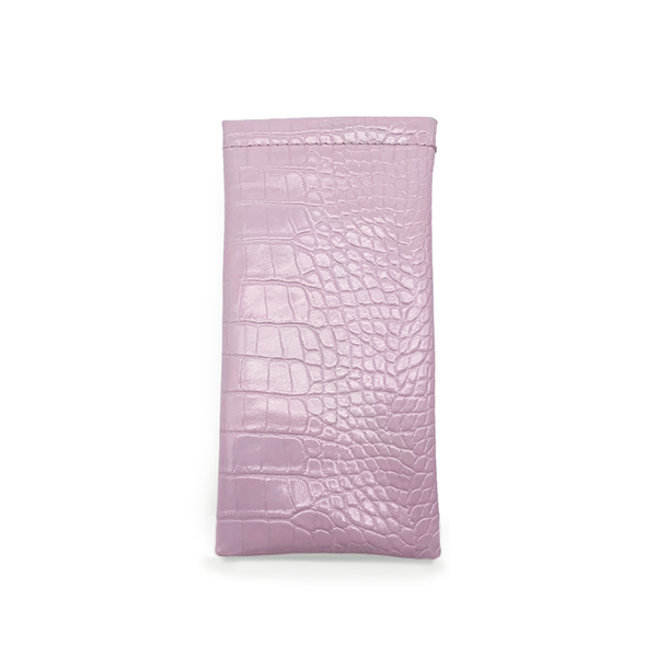 Lilac Faux Crocodile Leather Soft Pouch - Elegant Women's Clutch Bag for Parties, Weddings & Evening Events | Stylish Makeup & Essentials Organizer