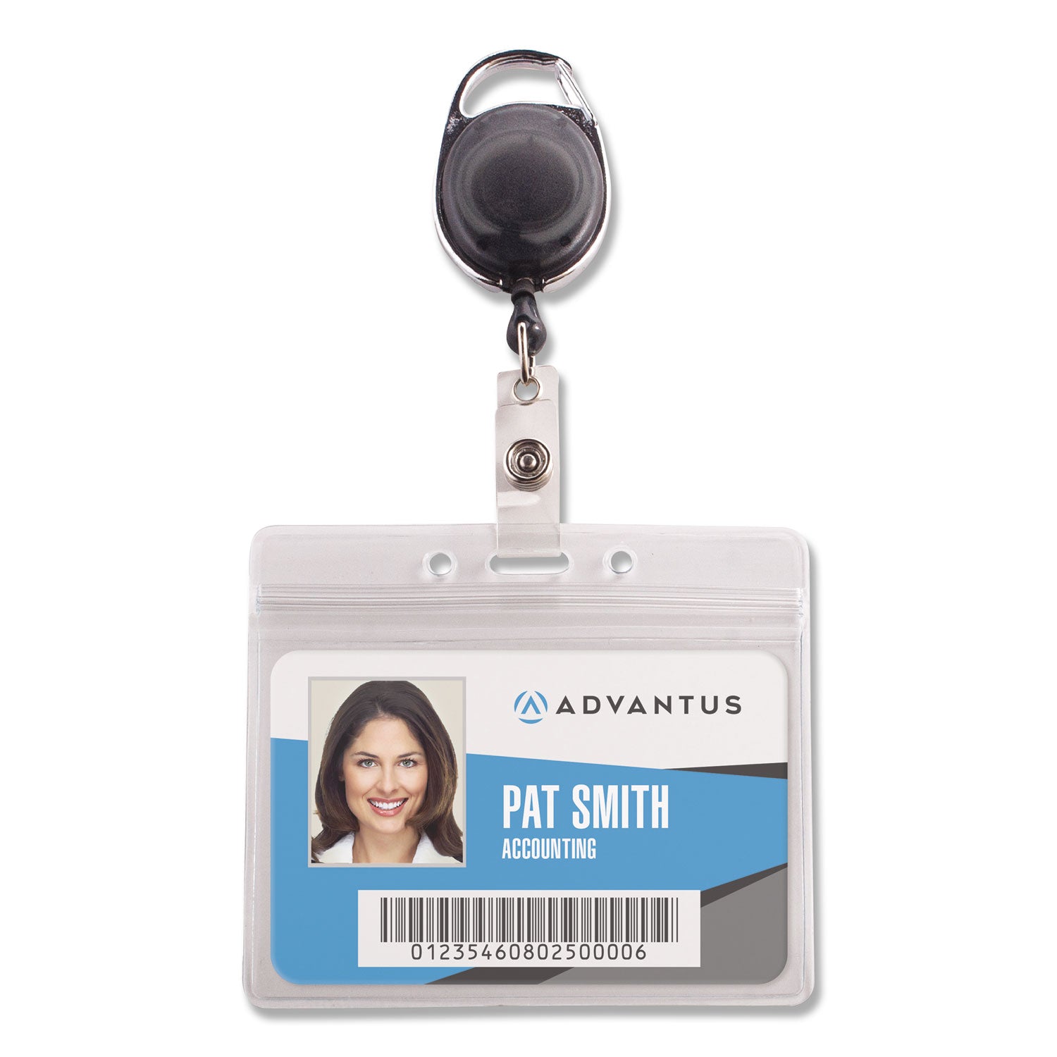 Advantus Resealable Badge Holder Combo with Badge Reel - 30