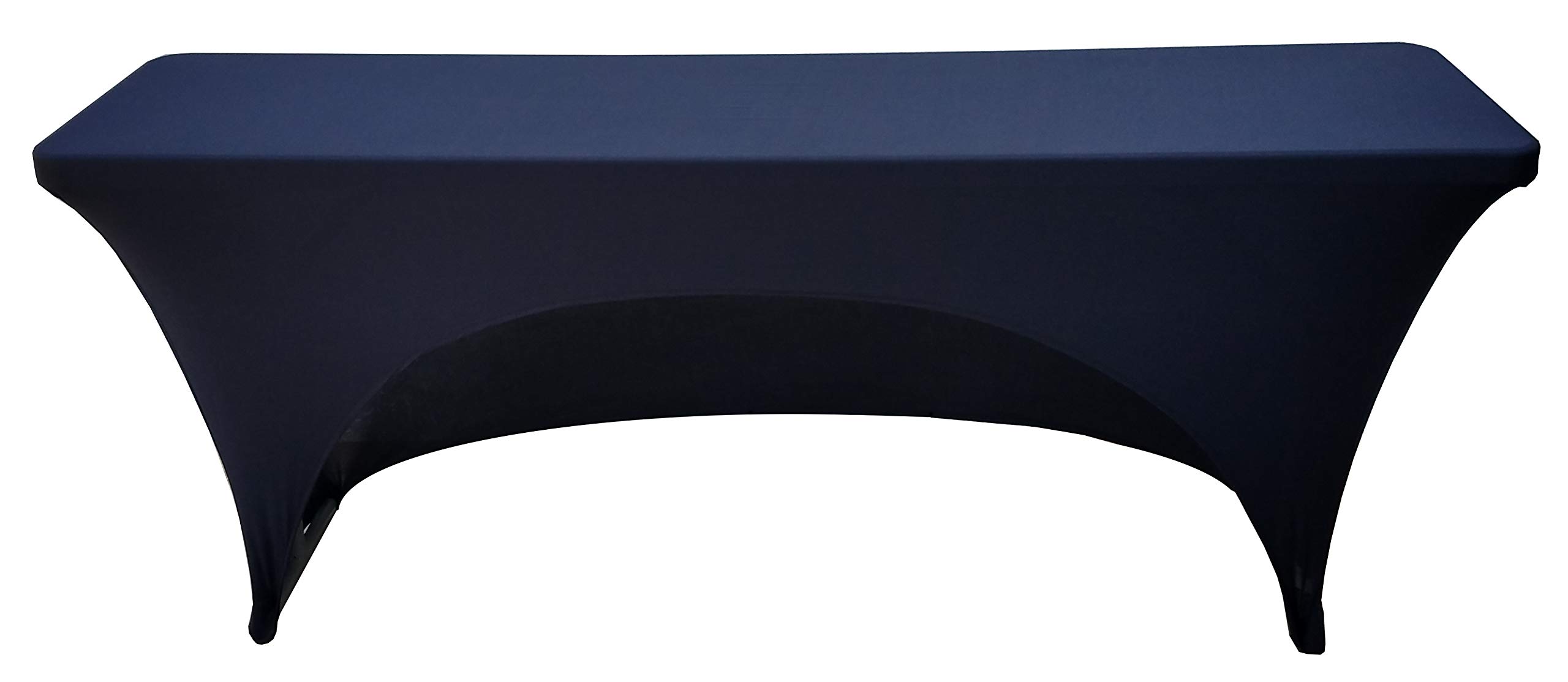 18x96 Inch Rectangular Stretch Spandex Table Cover for Training Tables - Black - Perfect for Gym Equipment Protection, Banquet Tables, and Event Decorations