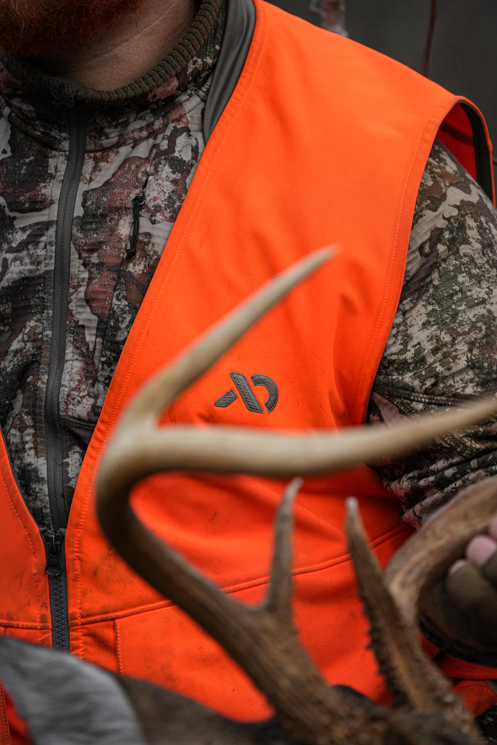 First Lite Men's Charge Hunters Orange Vest - Lightweight High-Visibility Hunting Vest for Safety & Comfort | Perfect for Deer Hunting, Turkey Hunting & Outdoor Adventures