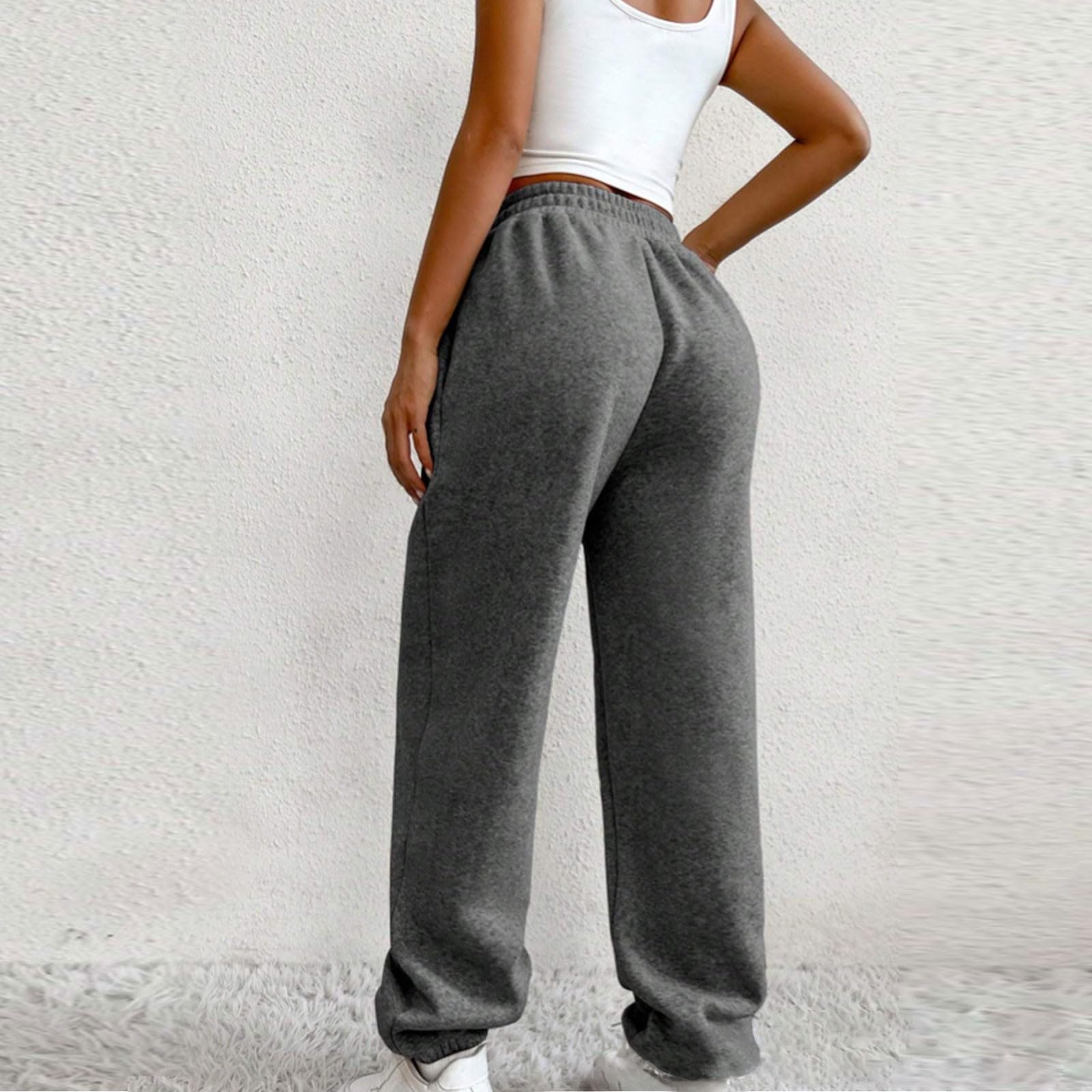 Women's High Waisted Crossover Sweatpants - Asymmetrical V-Waist Lounge Pants with Pockets | Comfortable Joggers for Running, Yoga & Casual Wear