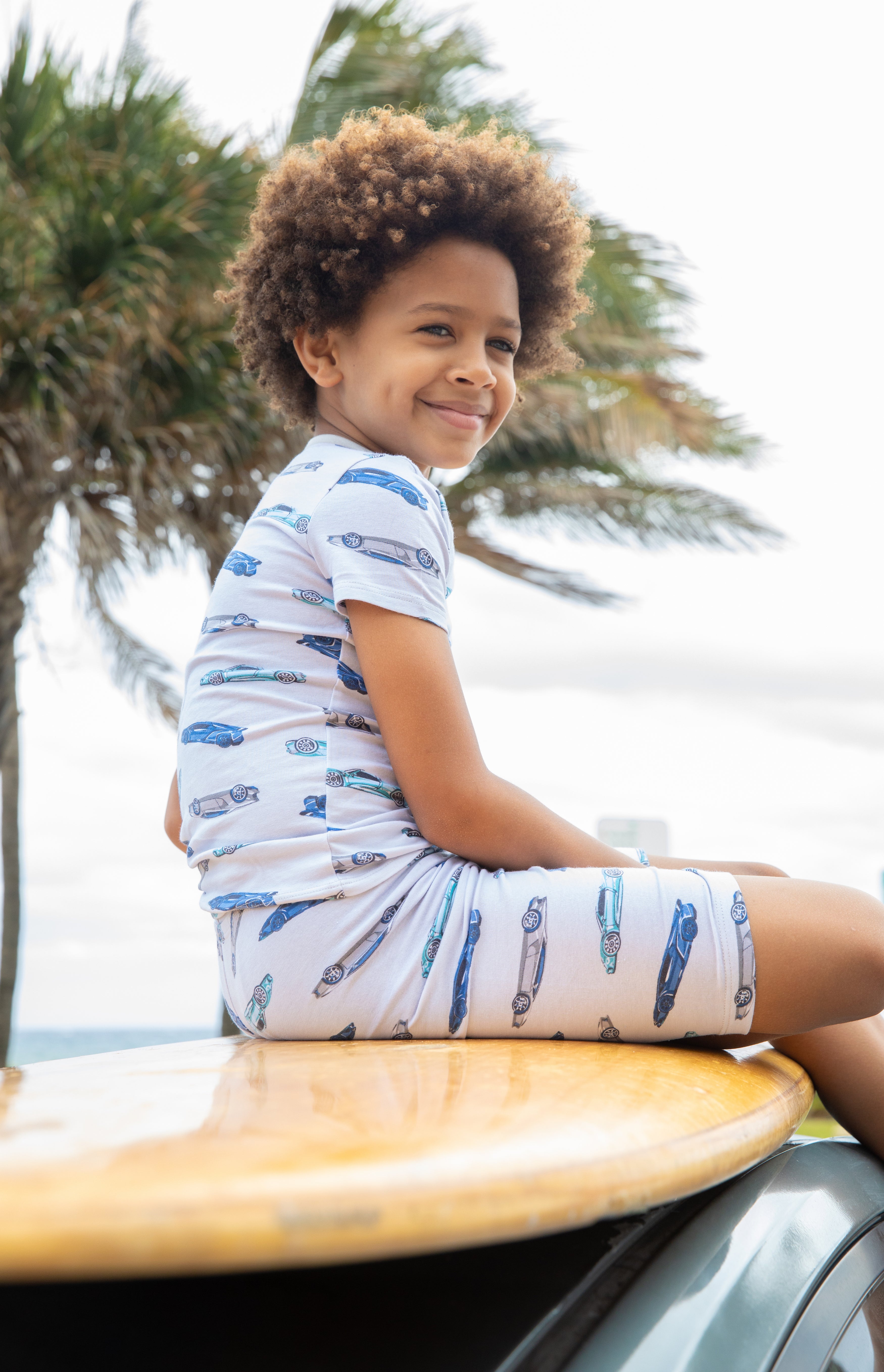 Stylish Car Short Sleeve Top & Shorts Set for Women - Ready to Ship - Perfect for Summer Driving, Road Trips & Casual Outings