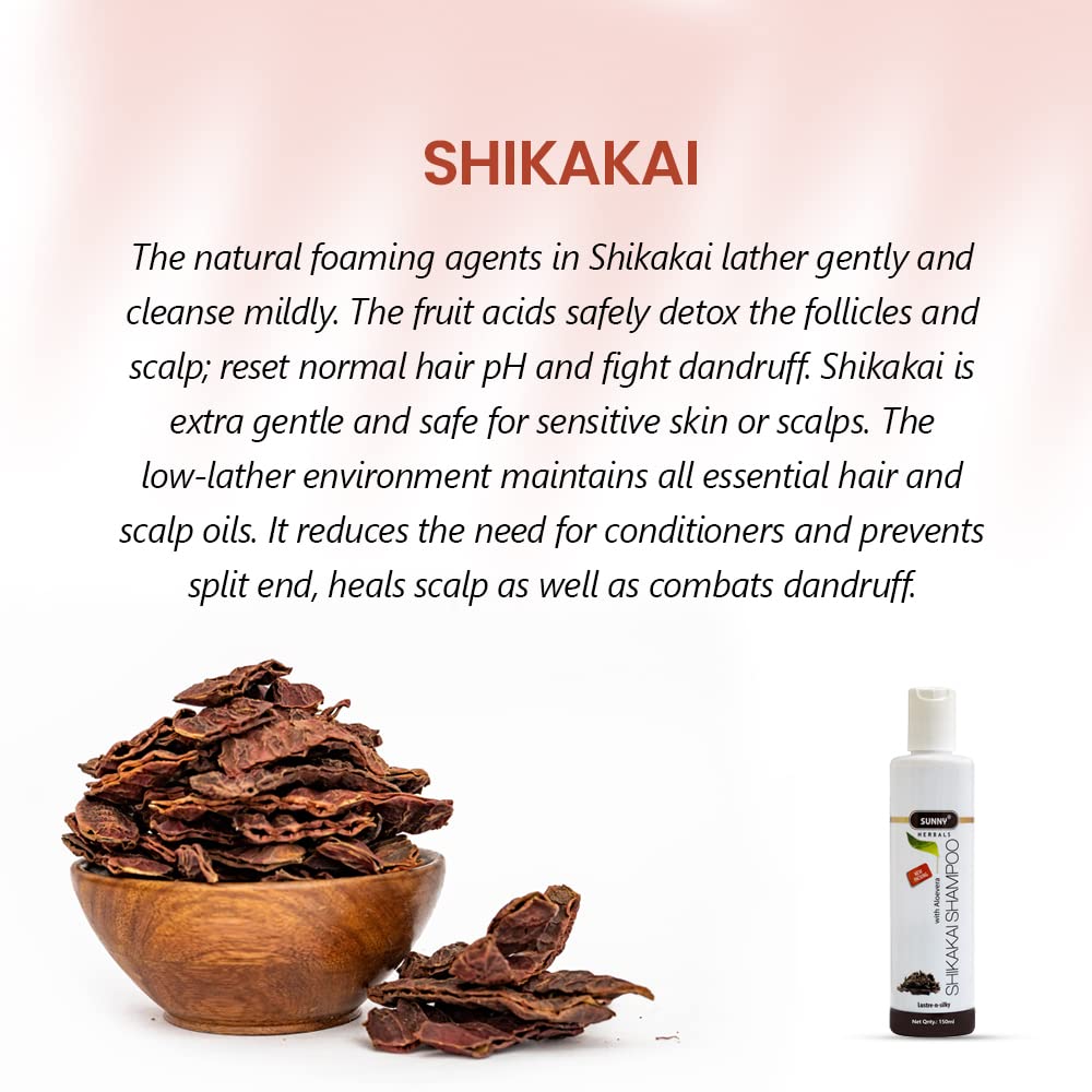 Sunny Hair Pack (100g) with Arnica & Jaborandi + Shikakai Shampoo (150ml) - Hair Growth Treatment for Stronger Roots, Nourishes Dull Hair, Adds Shine & Softness - Perfect for Damaged, Dry Hair Care Routine at Home