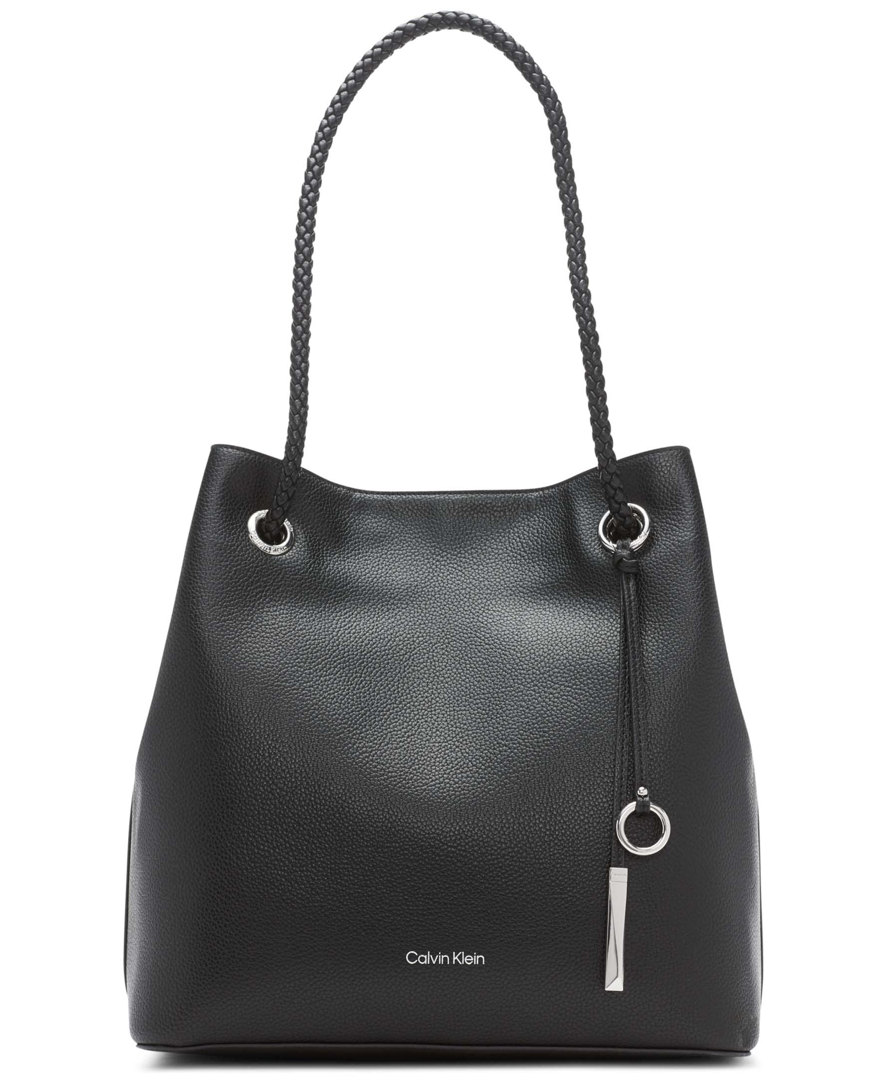 Calvin Klein Gabrianna Bubble Lamb Leather Tote Bag for Women - North/South Key Item - Perfect for Work, Travel & Everyday Use