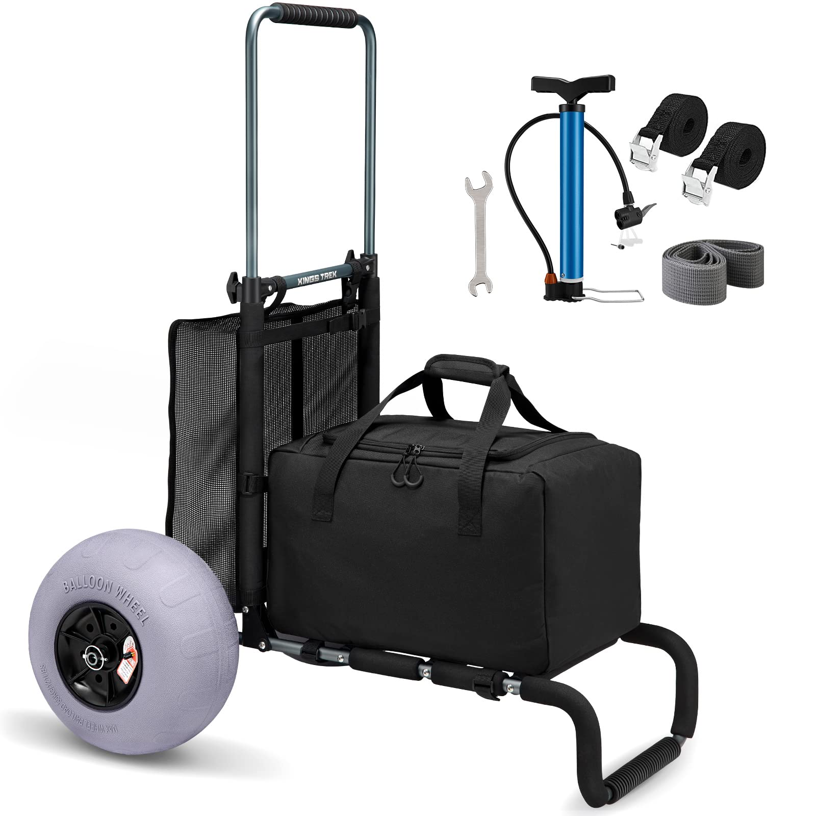 Kings Trek Heavy Duty Beach Wagon Cart with 12