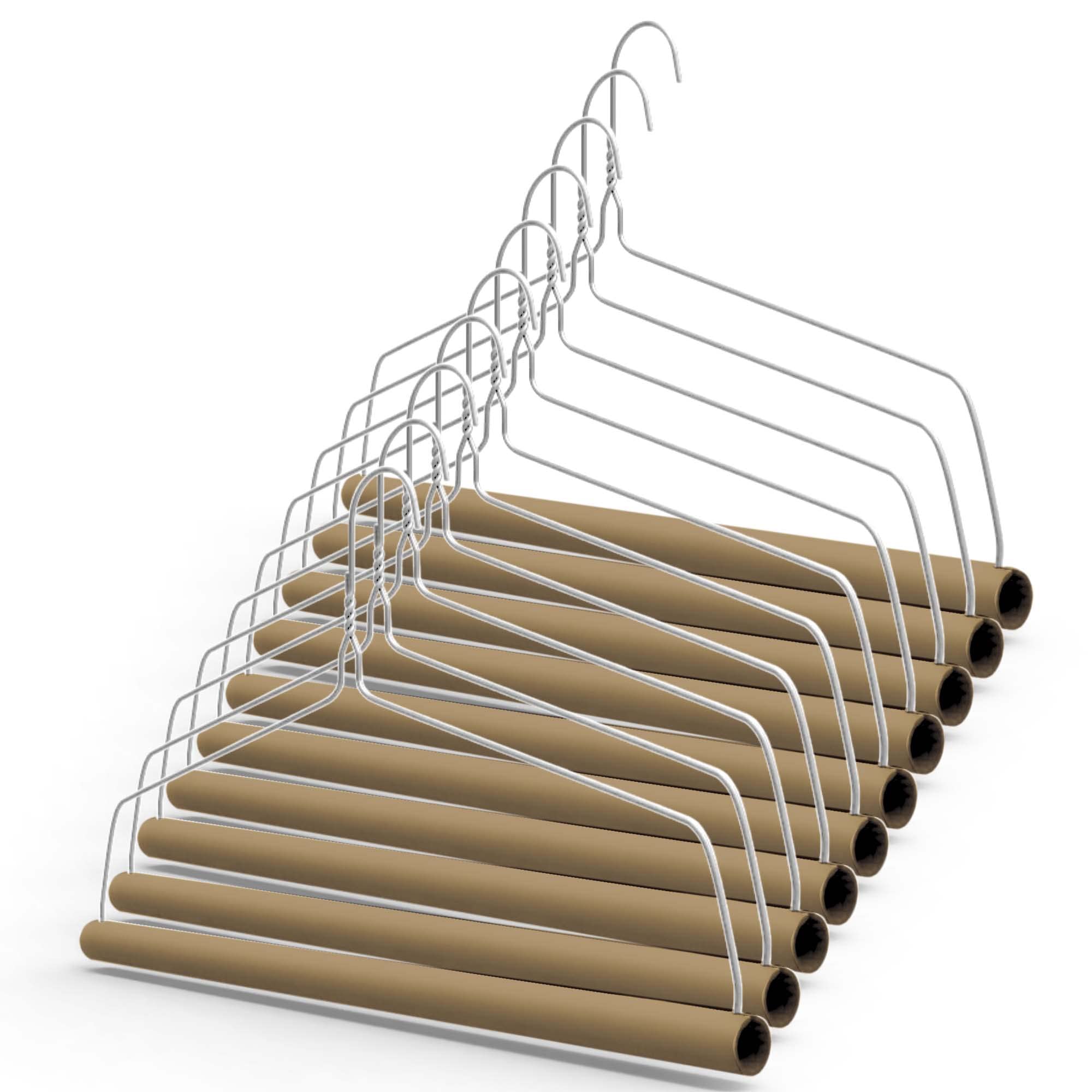Heavy Duty Galvanized Steel Wire Clothes Hangers - 10.5