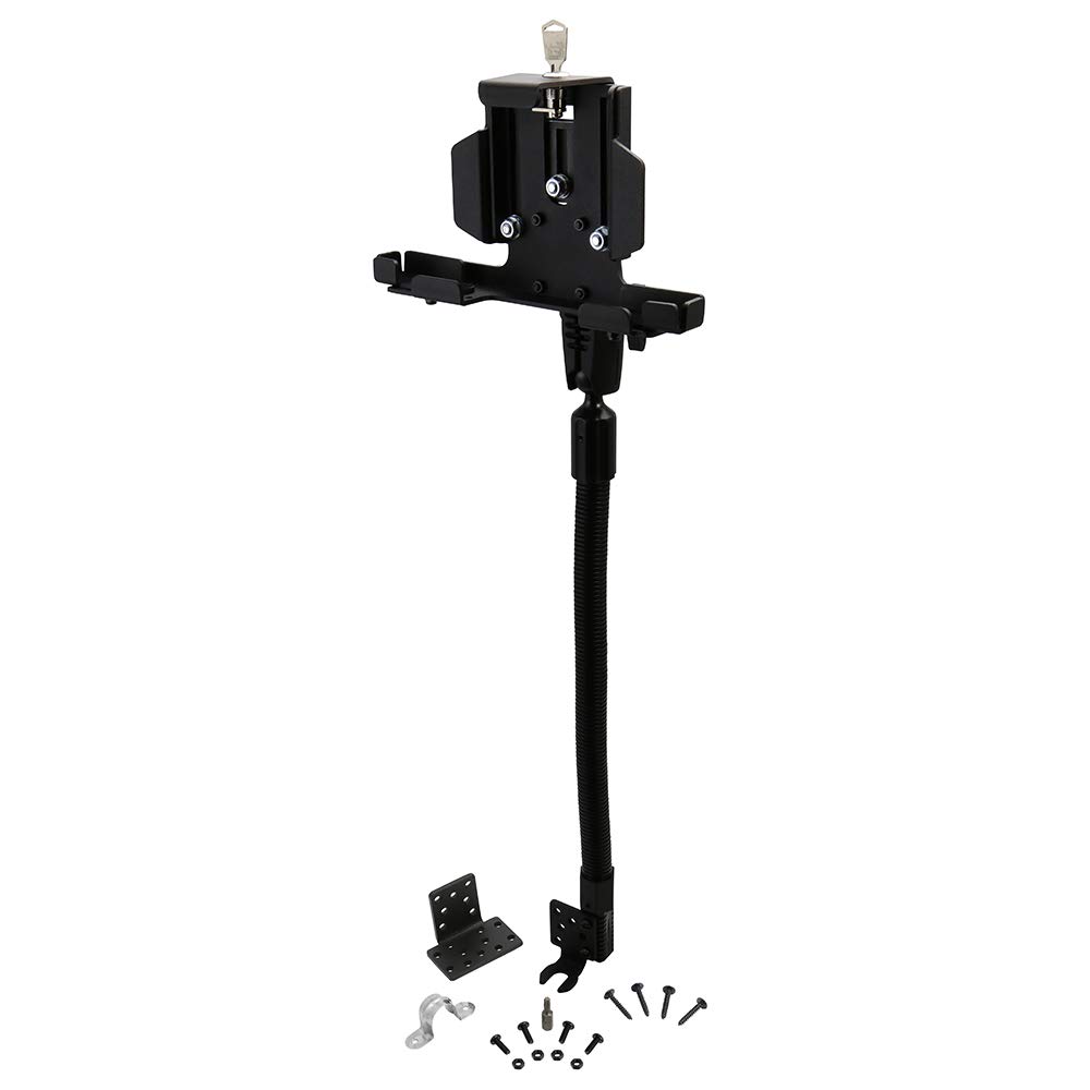 ARKON Heavy Duty Locking Tablet Mount for iPad Air 2 & iPad Pro - Secure Seat Rail or Floor Stand (Black) - Perfect for Cars, Trucks & Fleet Vehicles