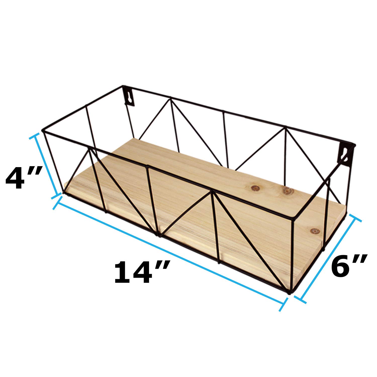 Blue Donuts Small Wire Baskets for Storage - Stackable Wall Mount Organizer Baskets | Rectangular Hanging Wire Basket for Kitchen, Pantry, Living Room | Perfect for Fruits, Vegetables & Home Organization