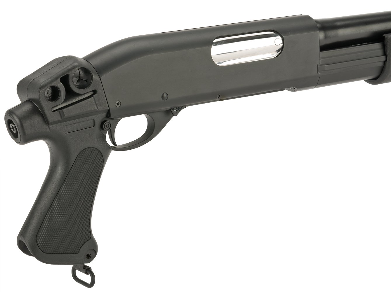 CYMA Standard Full Metal M870 3-Round Burst Airsoft Shotgun with Pistol Grip - Realistic Shell Loading for Tactical Training & Outdoor Airsoft Games (Model: CM350M)