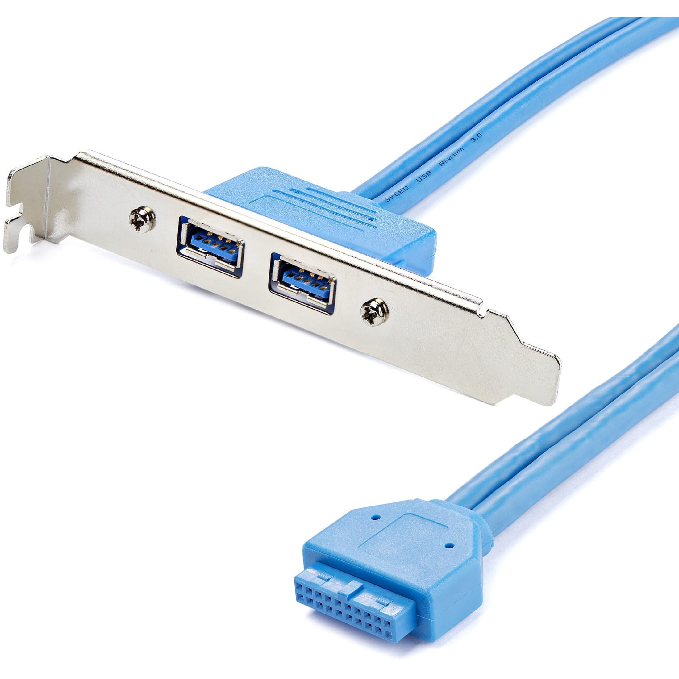 StarTech.com USB 3.0 2-Port Female Slot Plate Adapter - Motherboard Header Converter for PC Case Expansion - Perfect for Desktop Computer Upgrades & External Device Connections