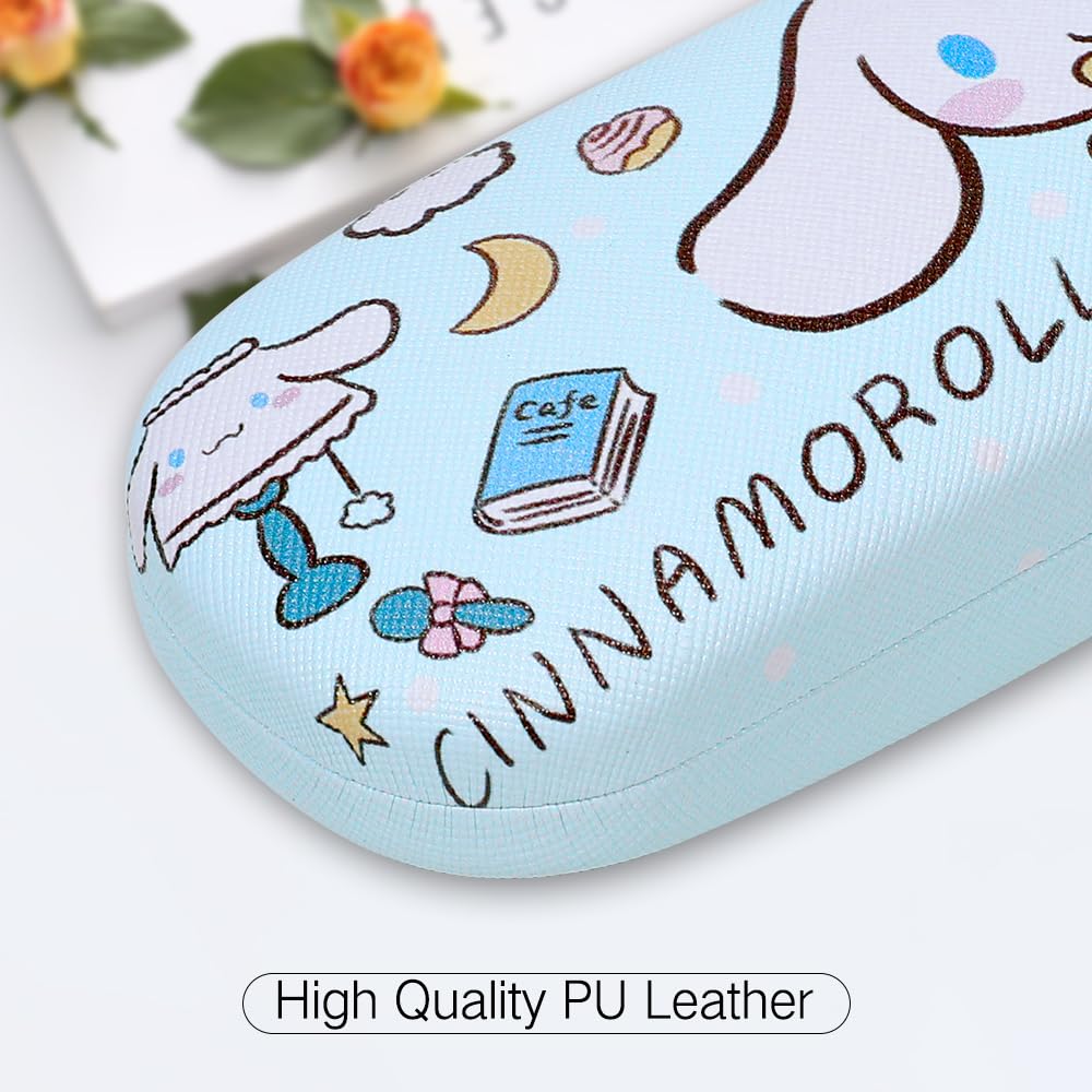 PERFECTSIGHT Hard Shell Eyeglasses Case - Durable Protective Glasses Storage for Kids, Women & Men - Cute Kawaii Design - Perfect for School, Travel, Work & Daily Use
