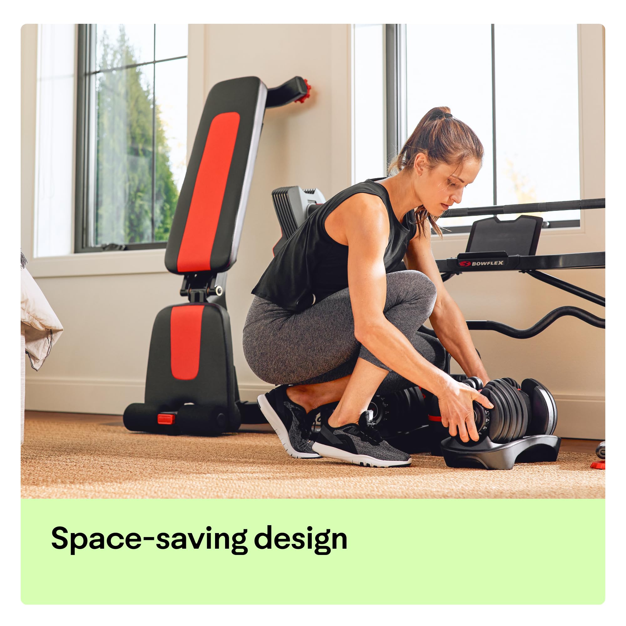BowFlex Adjustable Weight Bench for Home Gym - Strength Training Equipment for Full Body Workouts | Perfect for Dumbbell & Barbell Exercises, Compact Design Fits Small Spaces