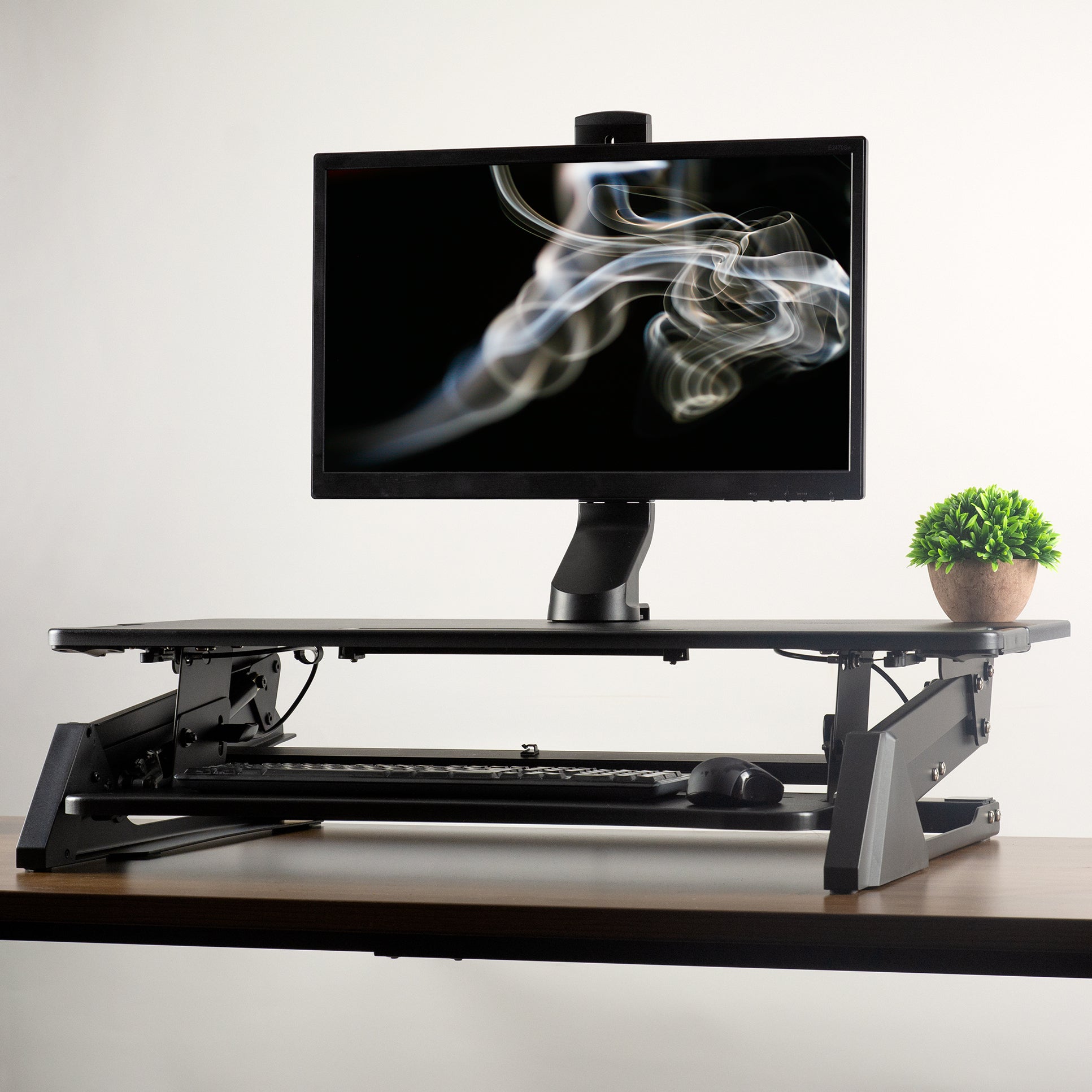 Single Monitor Desk Mount for 17 to 32 Inch Screens - Adjustable VESA Stand for Home Office, Gaming & Workspace Setup
