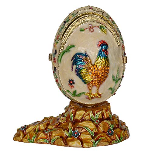 Rooster on Faberge Egg