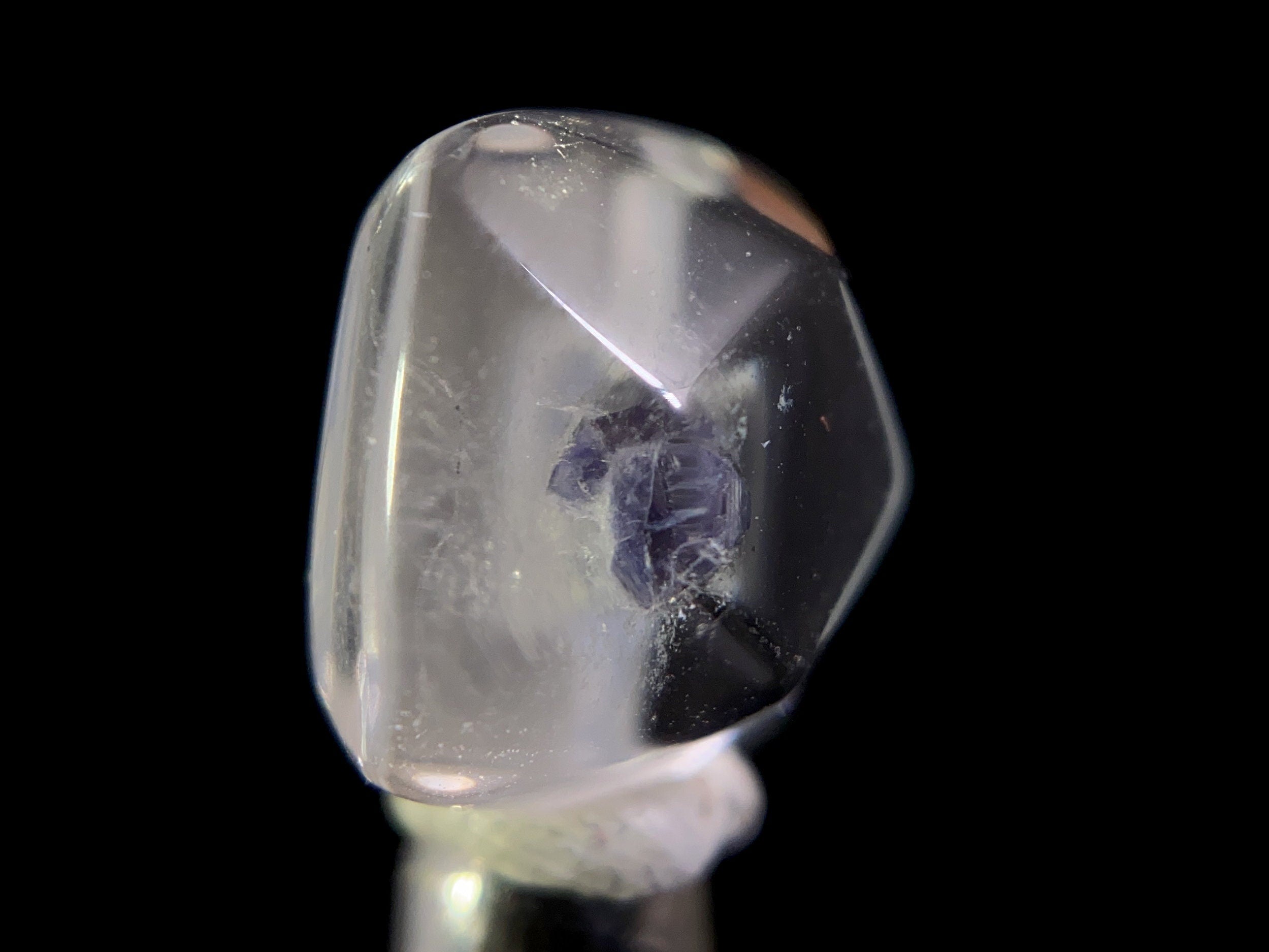 Natural Fluorite in Clear Quartz Cabochon - Rare Gemstone for Jewelry Making, Healing Crystals (47507) - Perfect for Pendants, Rings & Spiritual Healing