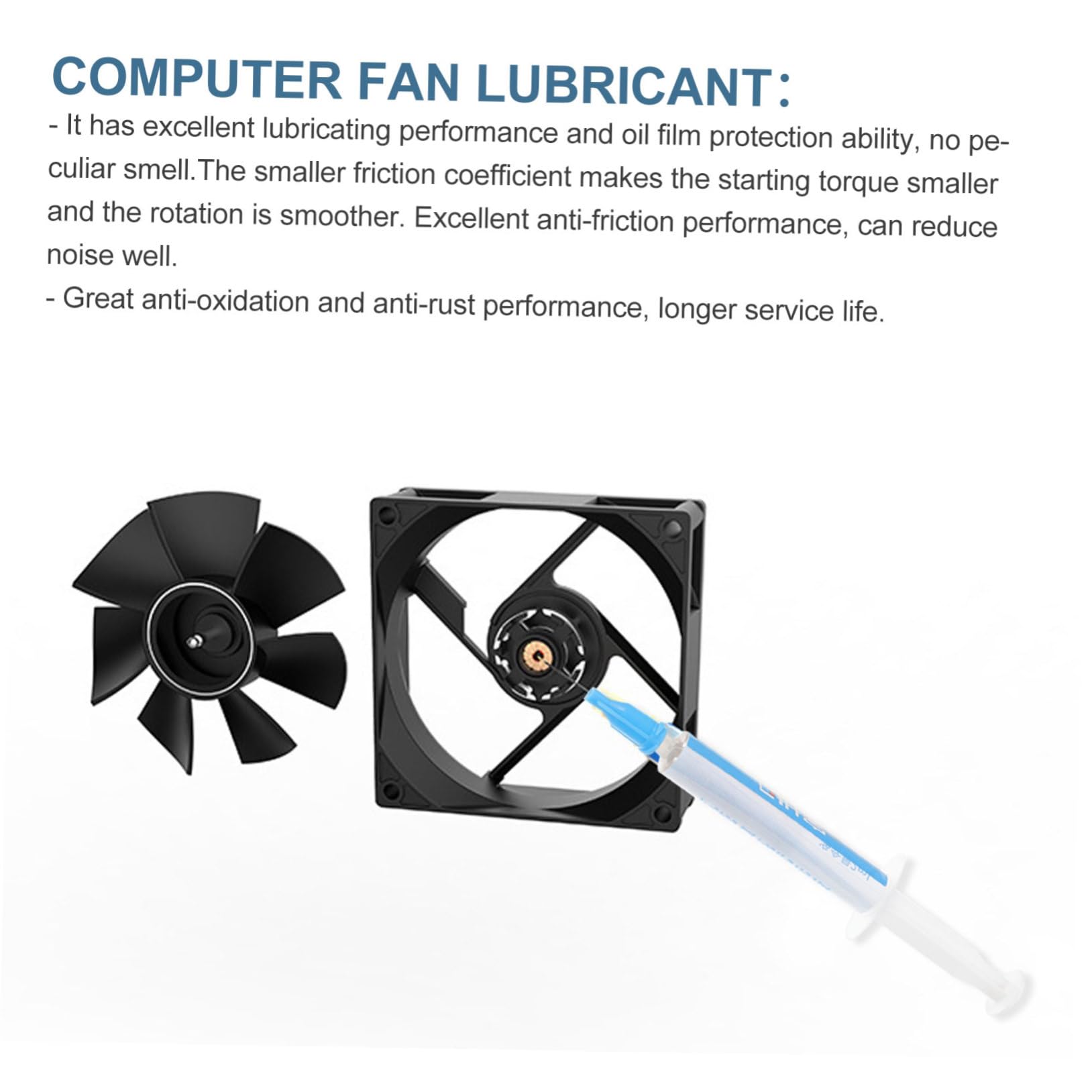 Anneome 2-Pack High-Performance Cooling Fan Grease - Premium Computer Fan Lubricant for PC, Laptop, Floor Fan & Bearing Maintenance - Extends Fan Lifespan, Reduces Noise - Ideal for Home, Office & Gaming PC Cooling Systems