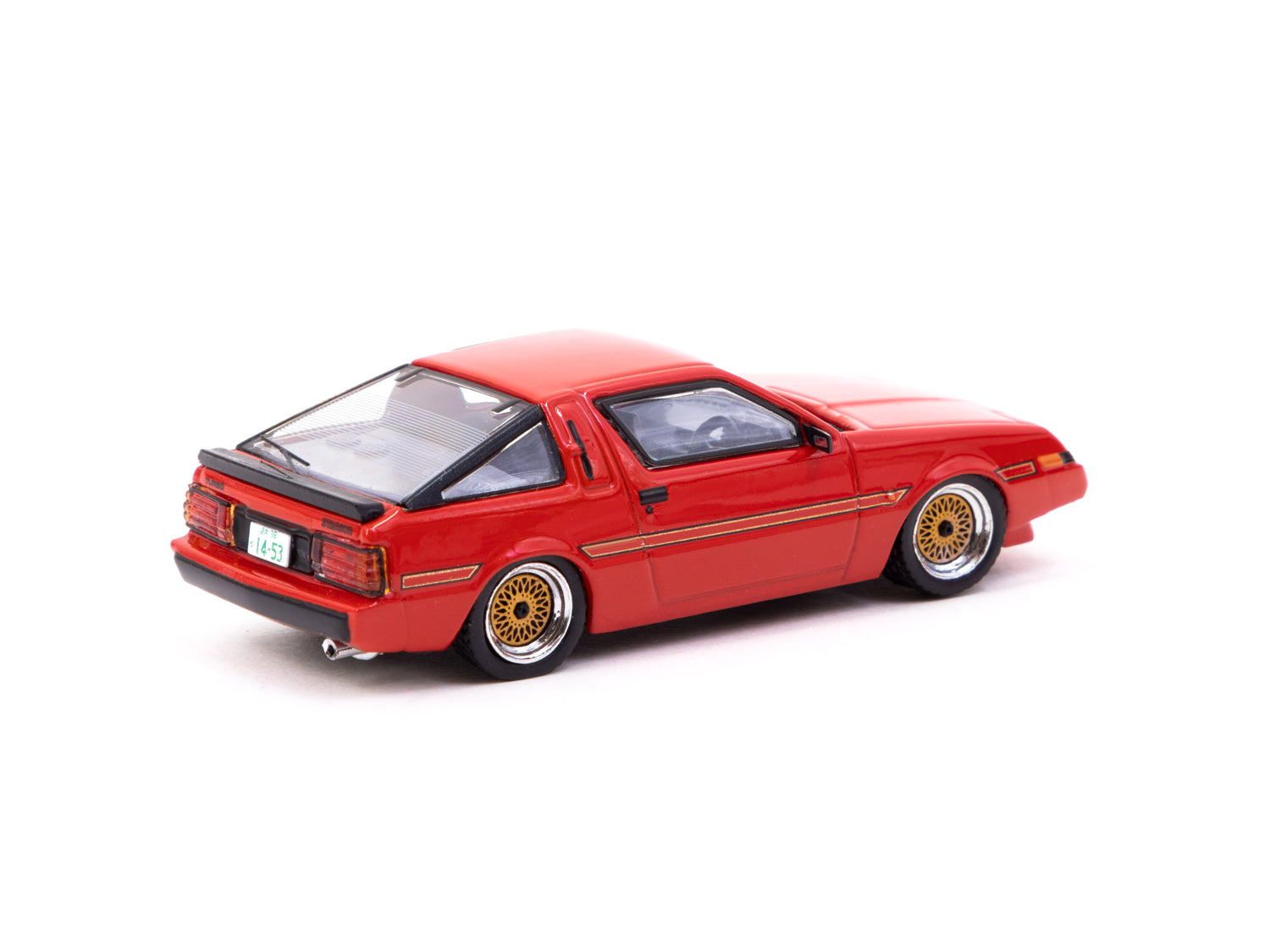 Tarmac Works 1/64 Scale Mitsubishi Starion Diecast Model Car - Bright Red Collectible Toy for Adults & Kids - Perfect for Display, Racing Games & Car Enthusiast Collections (ROAD64 Series)
