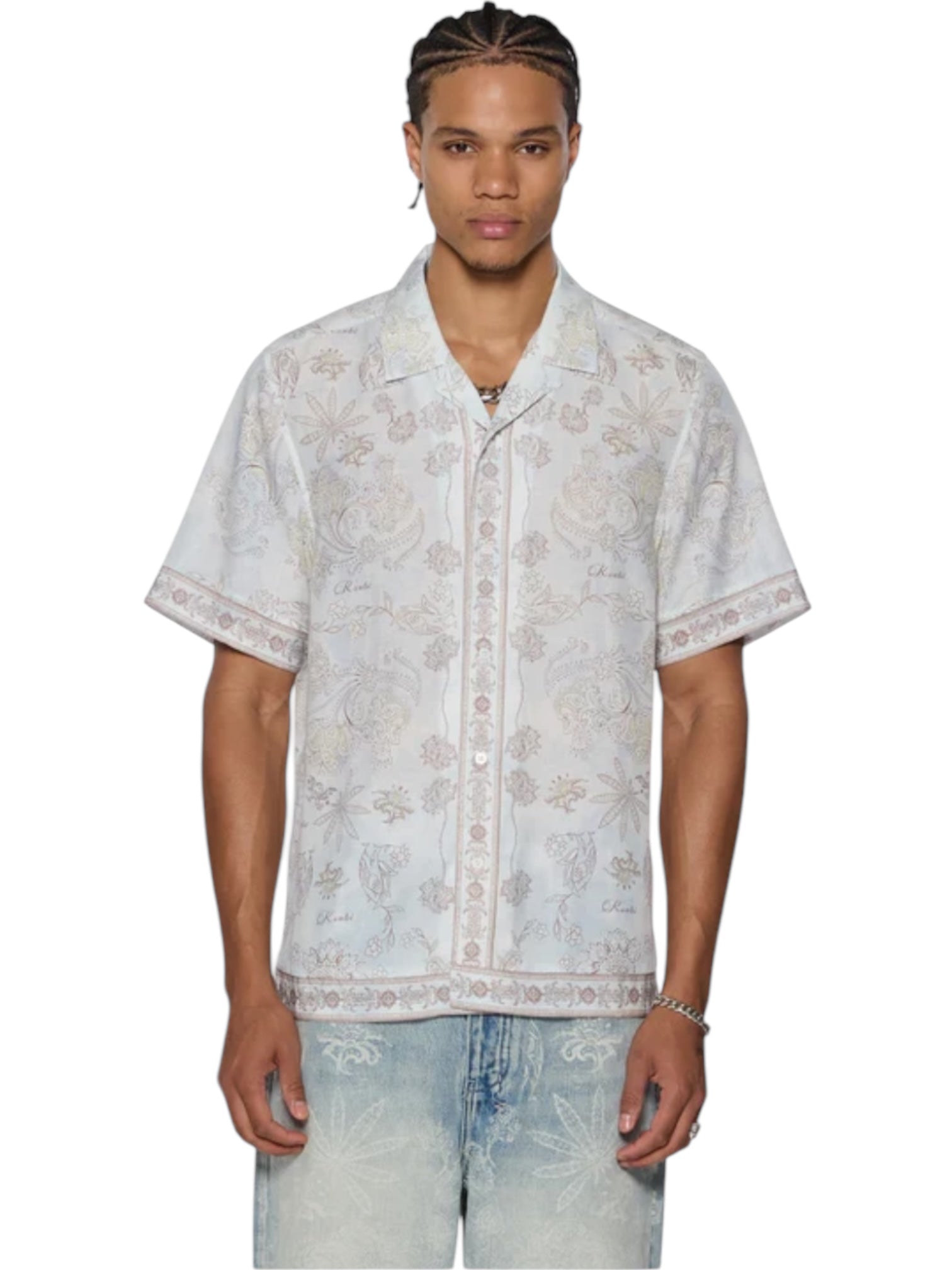 Ksubi Eternity Ekcess Resort Short Sleeve Shirt - Blue Casual Button Up Shirt for Men | Beach Vacation, Summer Outings & Streetwear Fashion
