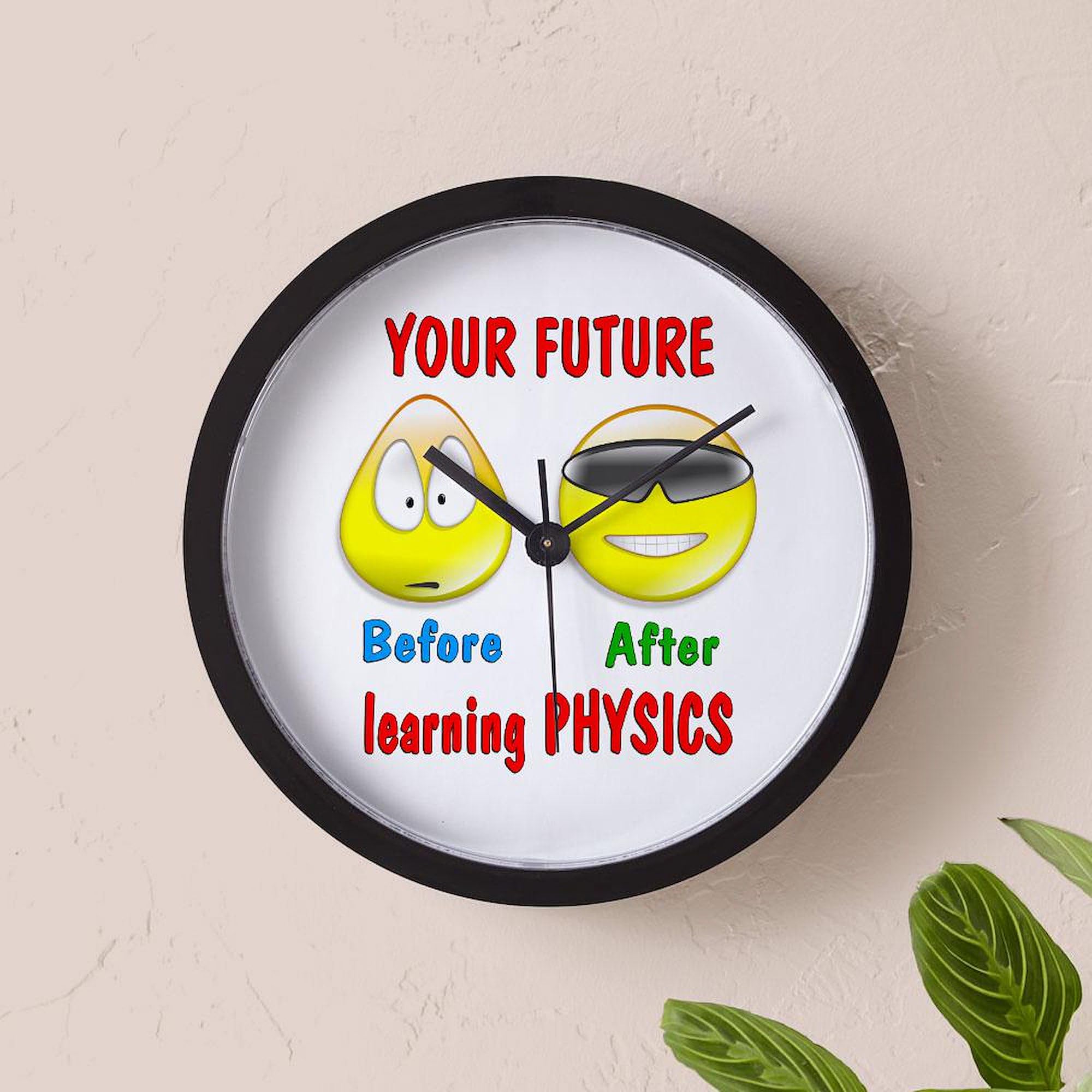 Physics Future 10-Inch Wall Clock - Silent Non-Ticking Decorative Clock for Living Room, Kitchen, Office & Classroom | Perfect Gift for Science Teachers & Physics Lovers