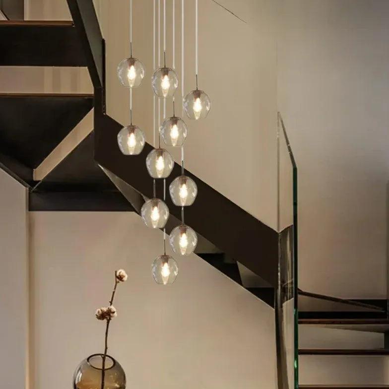 Elegant Vertical Water Drops Glass Chandelier - Modern Crystal Ceiling Light Fixture for Dining Room, Living Room, Bedroom & Entryway Decor