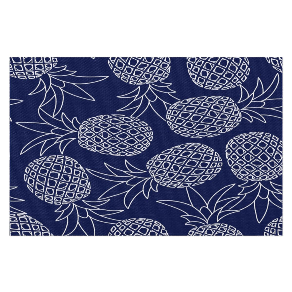 4 Pack Pineapple Square PVC Placemats - Heat & Stain Resistant, Washable Kitchen Table Mats for Dining Decor - Perfect for Parties, Daily Meals & Home Decoration