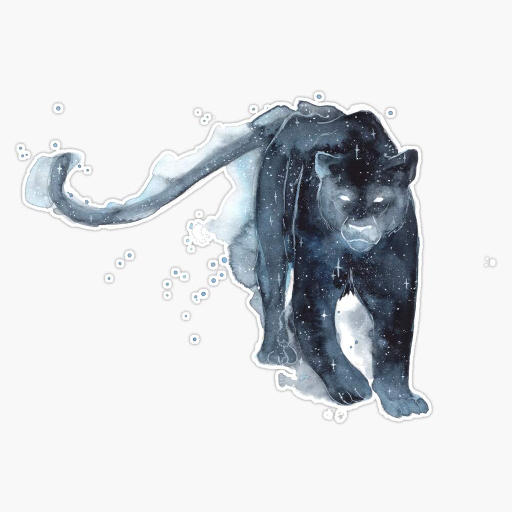 Galaxy Black Panther Vinyl Sticker - 5