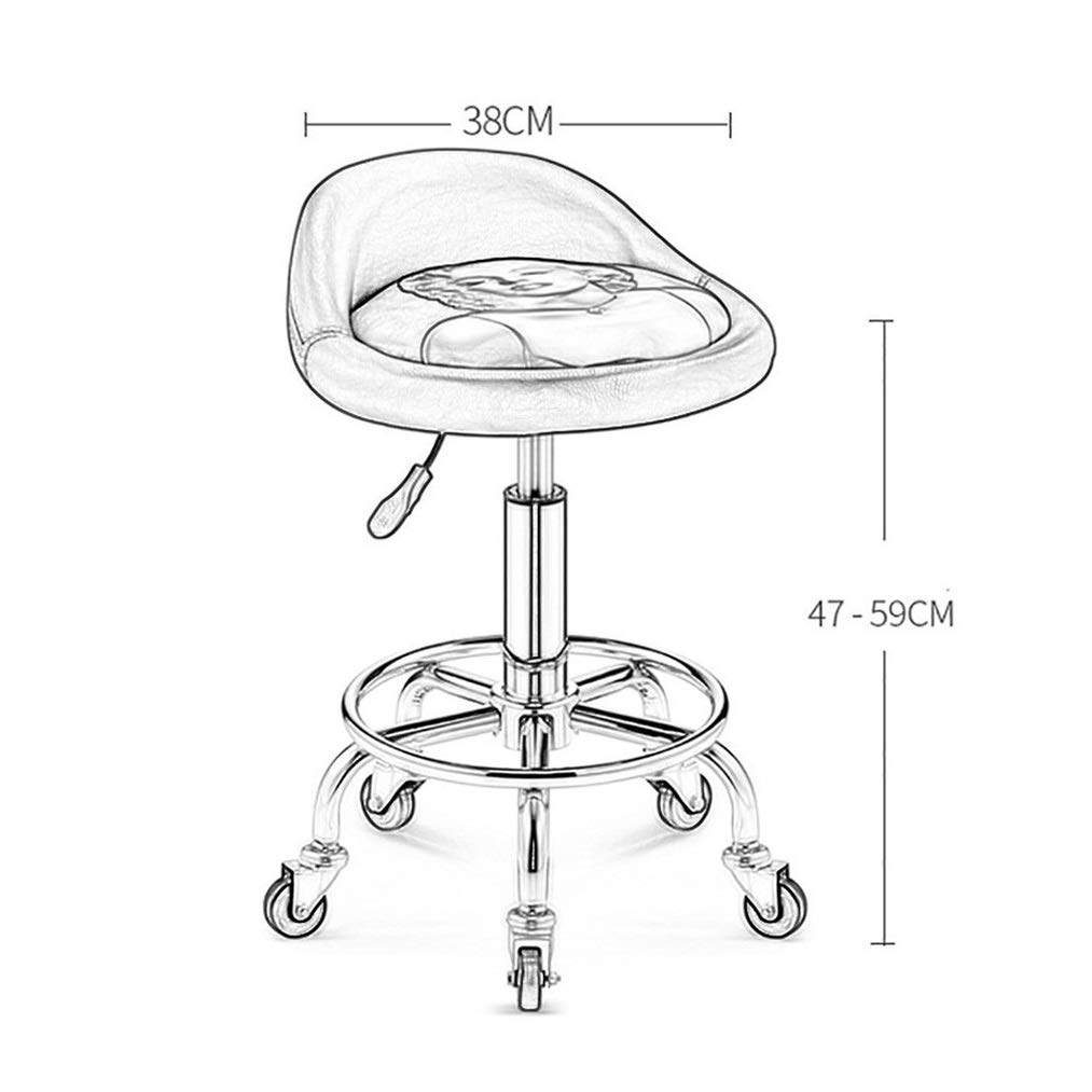 Adjustable Swivel Bar Stool Chair - Modern Kitchen & Counter Height Stool with Smooth 360° Rotation for Home, Office, Salon & Bar - Ergonomic Comfort for Dining, Entertaining & Work (Pink)