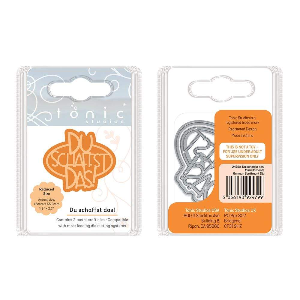Tonic Studios Mini Moments Greetings Die Cutting Template Set - You Can Do It! 2479E - Perfect for Card Making, Scrapbooking & DIY Crafts