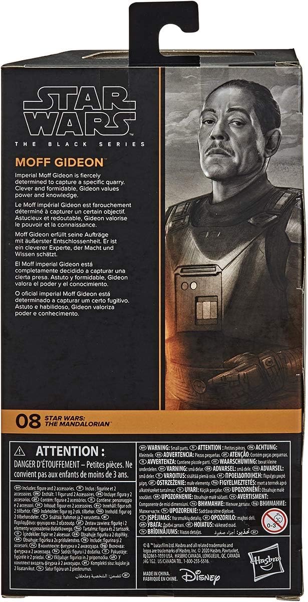 Star Wars The Black Series Moff Gideon Action Figure 6-Inch Collectible Toy - Perfect for The Mandalorian Fans, Display & Role Play Scenes
