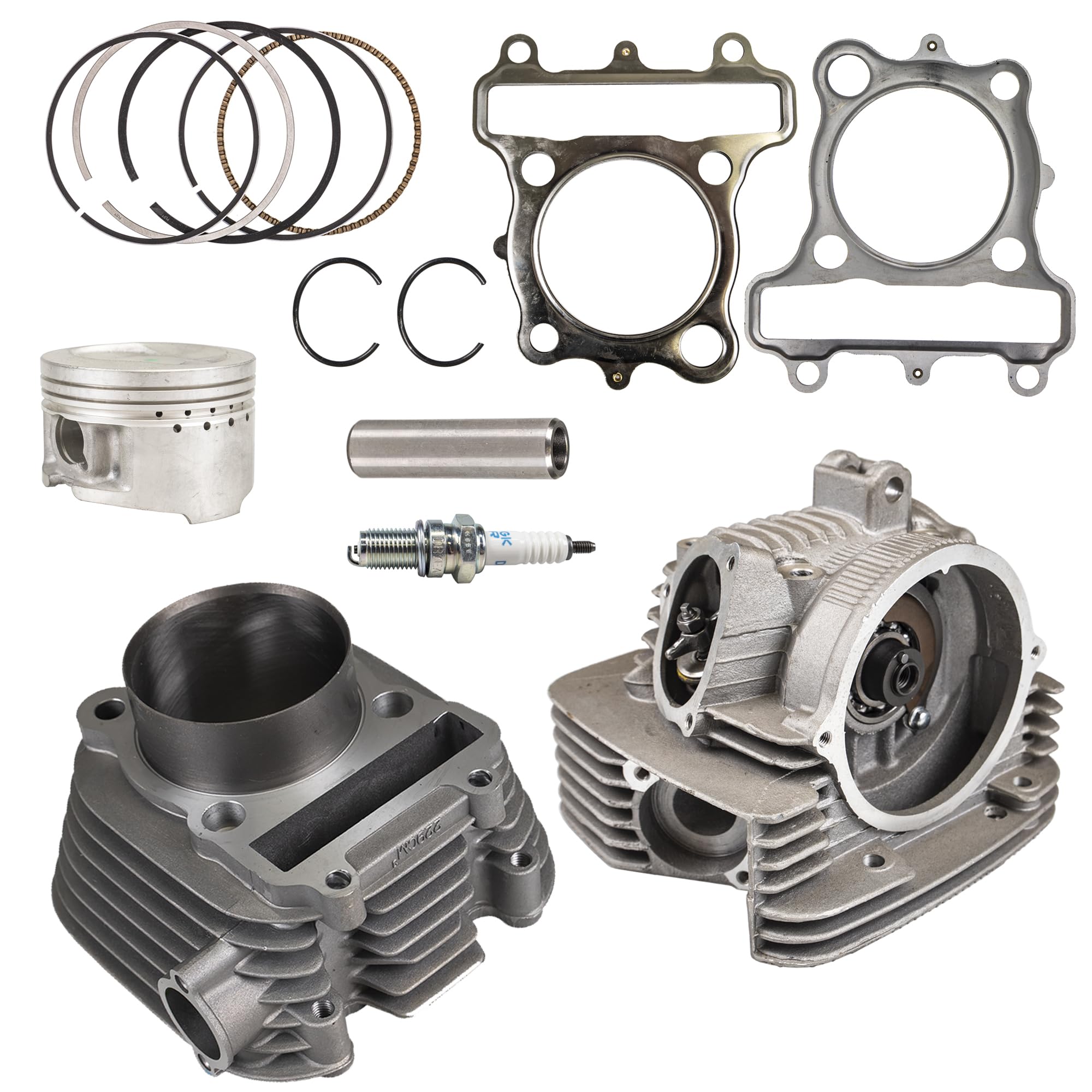 Yamaha Timberwolf Bear Tracker 250 Cylinder Head Piston Gasket Top End Set - 4BD-11101-03 & 29U-11633-00-00 Replacement Parts - Perfect for ATV Engine Repair & Performance Upgrade