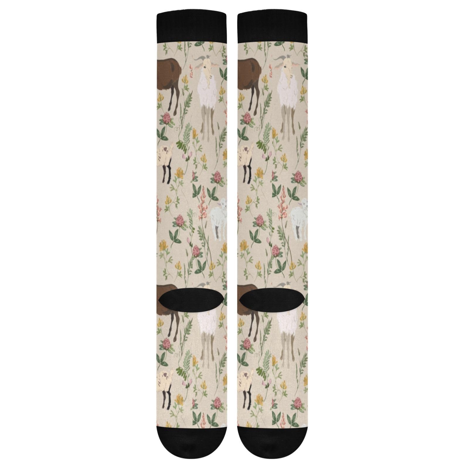Pigsaly Halloween Ghost Boo Women's Compression Socks - Knee High Athletic Tube Socks for Running, Sports & Workout - Perfect for Halloween Costumes & Gym Activities