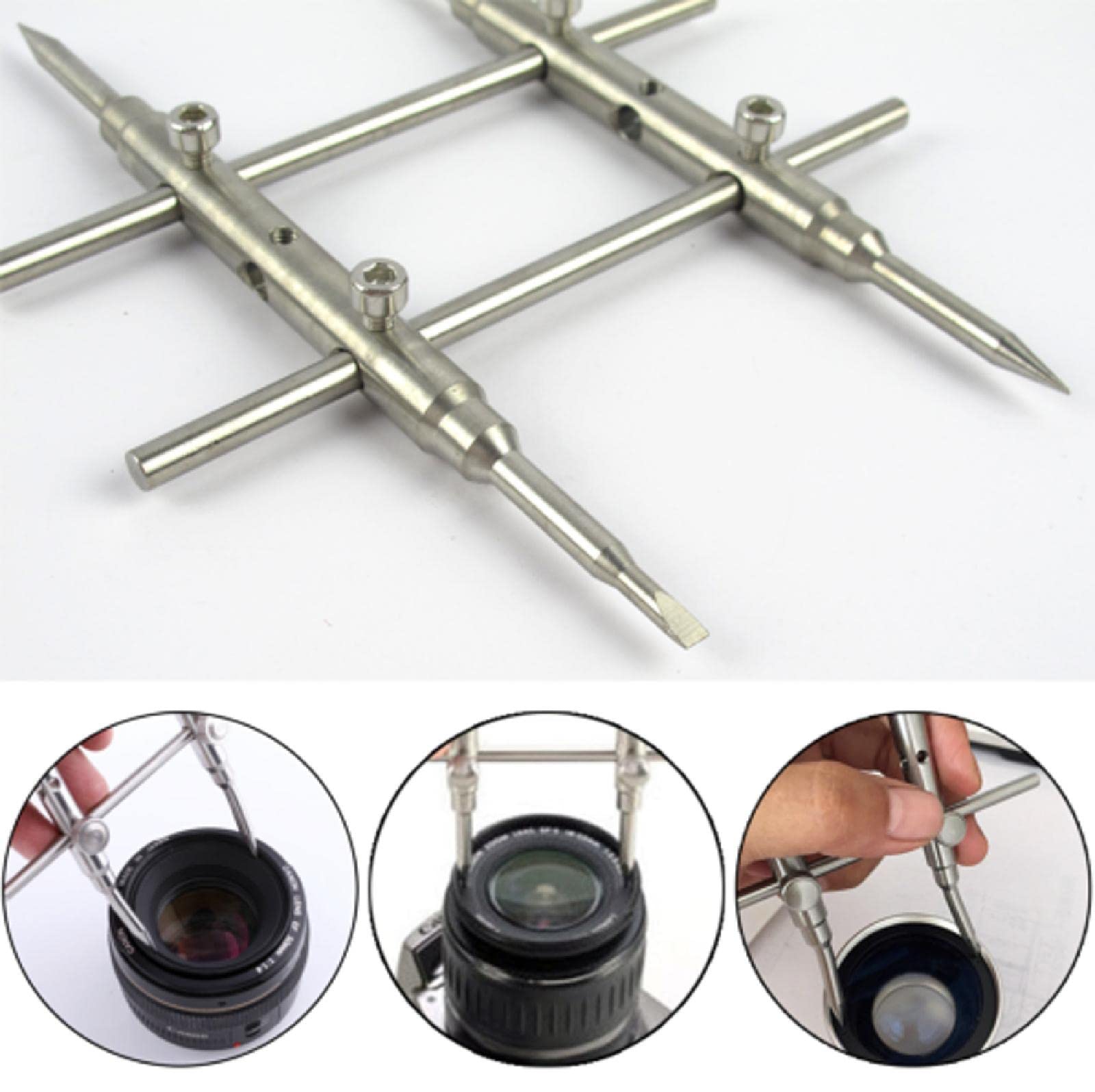 DAGIJIRD Camera Lens Repair Spanner Wrench Tool Kit - Adjustable 10-120mm for DSLR, Mirrorless & Vintage Lens Repair - Professional Camera Maintenance & Cleaning Equipment