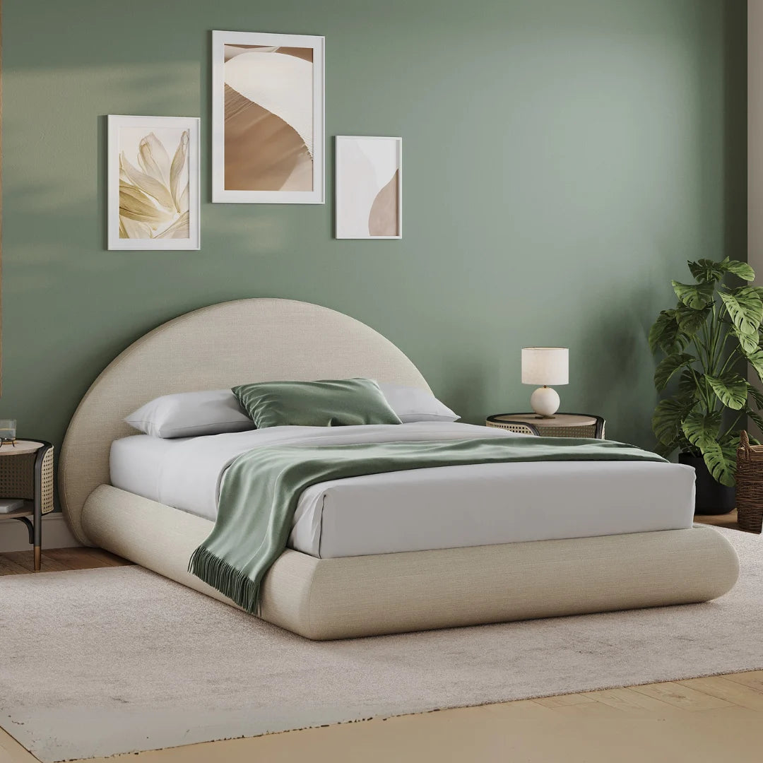 Luna Upholstered Headboard | Modern Bed Frame Headboard for Queen & King Size Beds - Perfect for Bedroom Decor & Cozy Master Suite Upgrade