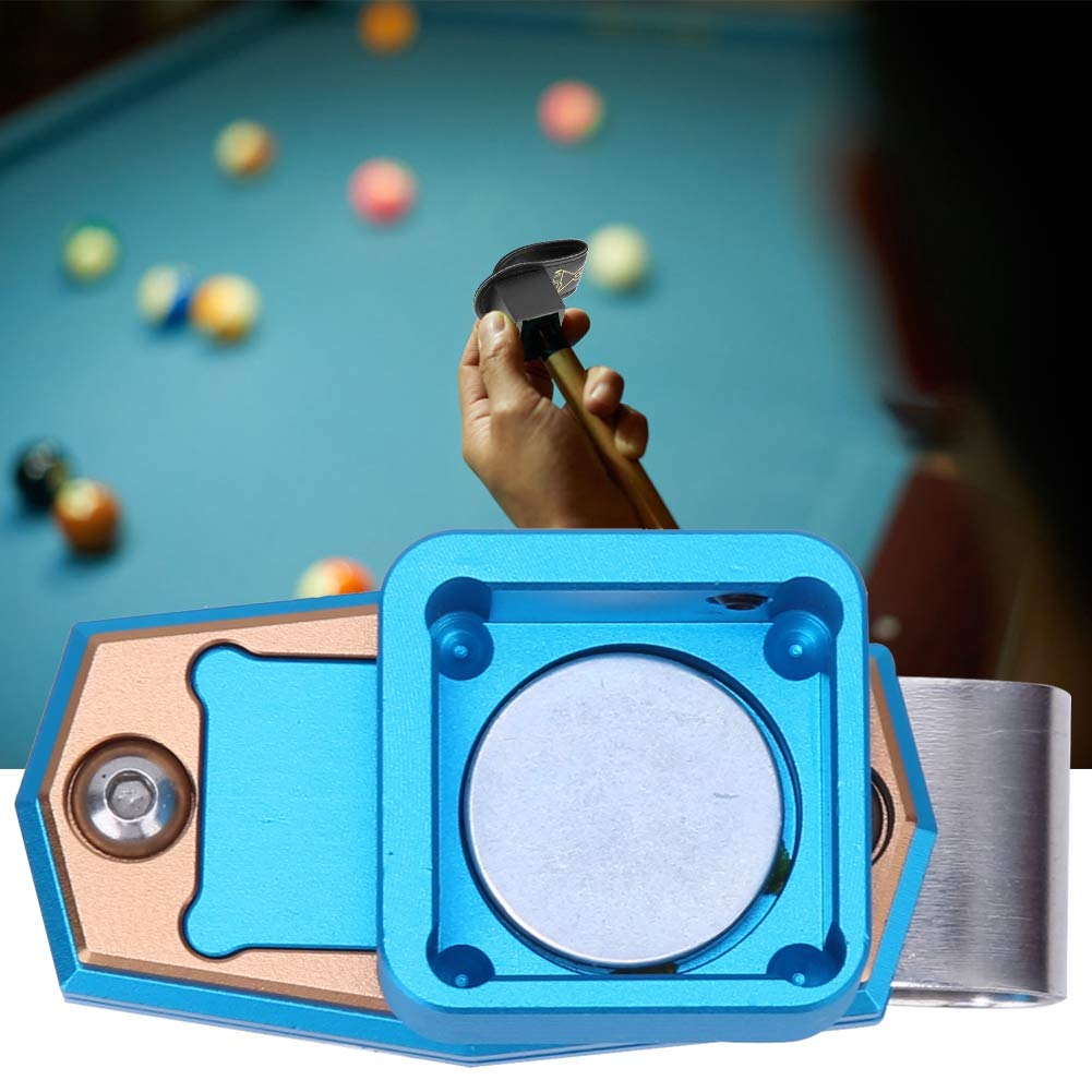 Alvinlite Magnetic Billiard Chalk Holder - Universal Portable Pool Chalk Carrier with Clip, Protective Case & Aluminum Alloy Design - Pocket Snooker Chalk Box for Pool, Snooker & Billiards Players (Blue)