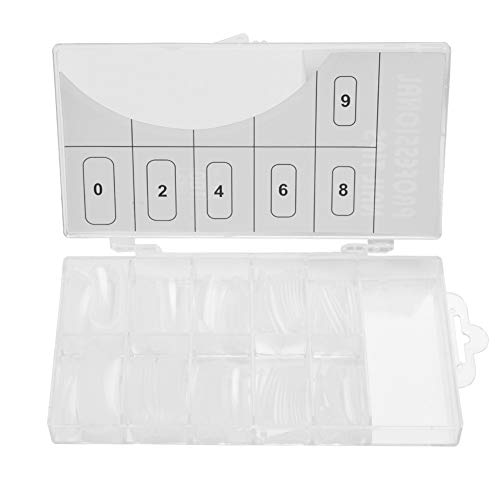 12 Sizes Clear Nail Extension Tips - 100pcs Full Cover Fake Nails for Quick Building & DIY Manicure | Salon & Home Use | Perfect for Acrylic Nails, Gel Extensions & Nail Art Designs