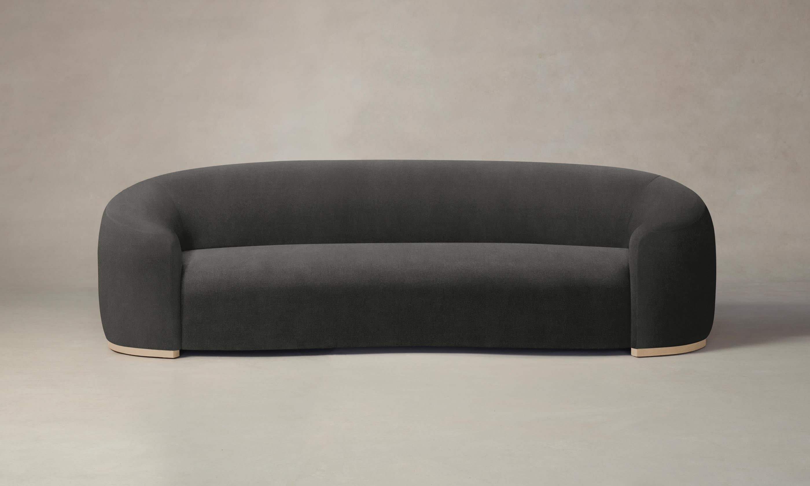 The Chelsea Sofa - Performance Velvet Slate Blue Modern Living Room Couch for Small Spaces | Perfect for Apartments, Condos & Cozy Homes