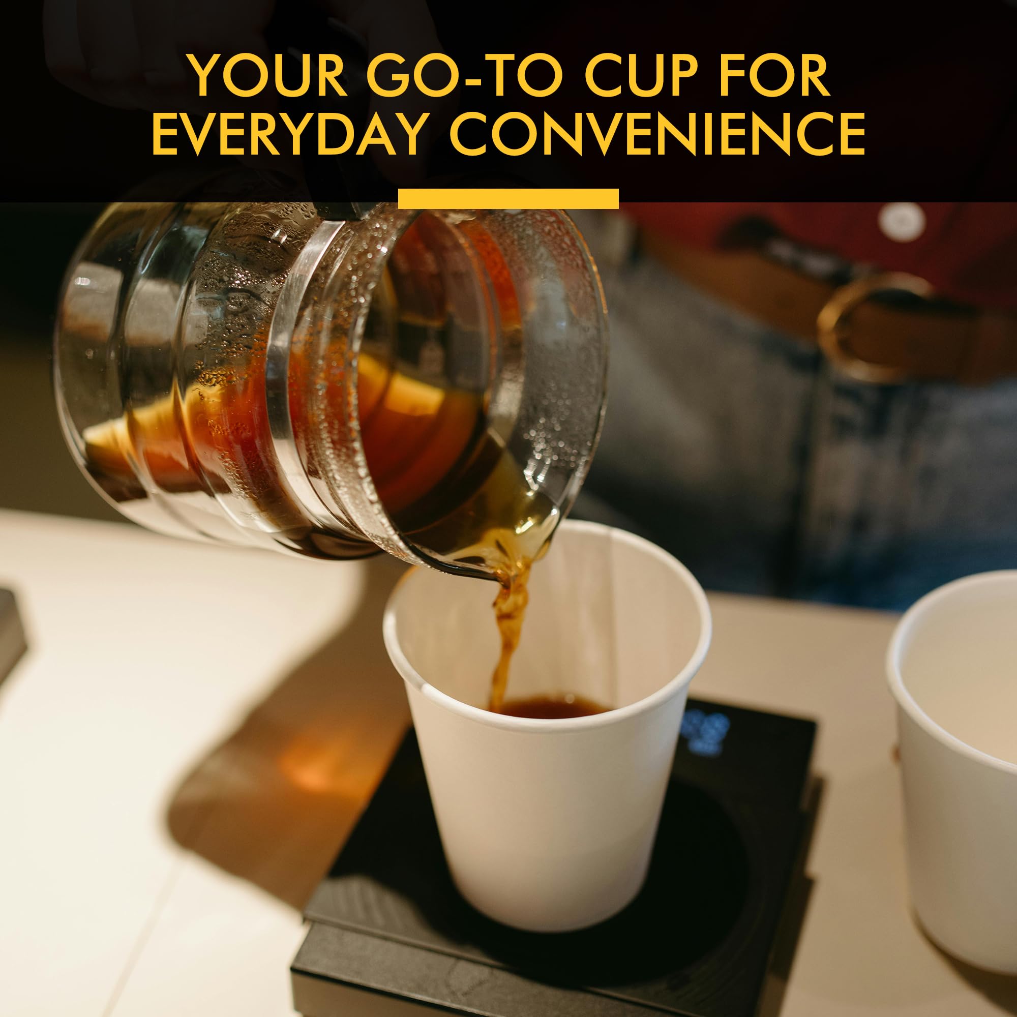 RACETOP 8 oz Disposable Coffee Cups (500 Pack) - Insulated Hot/Cold Drink Cups for Coffee, Tea, Cocoa - Perfect for Office, Home, Party & Catering Events - BPA Free & Leak Resistant