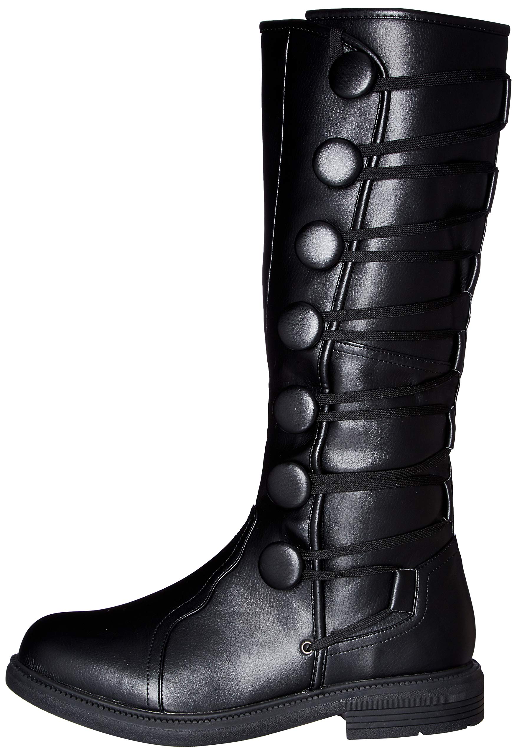 Ellie Shoes - Ren Men's Black Leather Boots Size 8-9 | Waterproof Winter Boots for Outdoor Work & Hiking | Comfortable Slip Resistant Work Boots